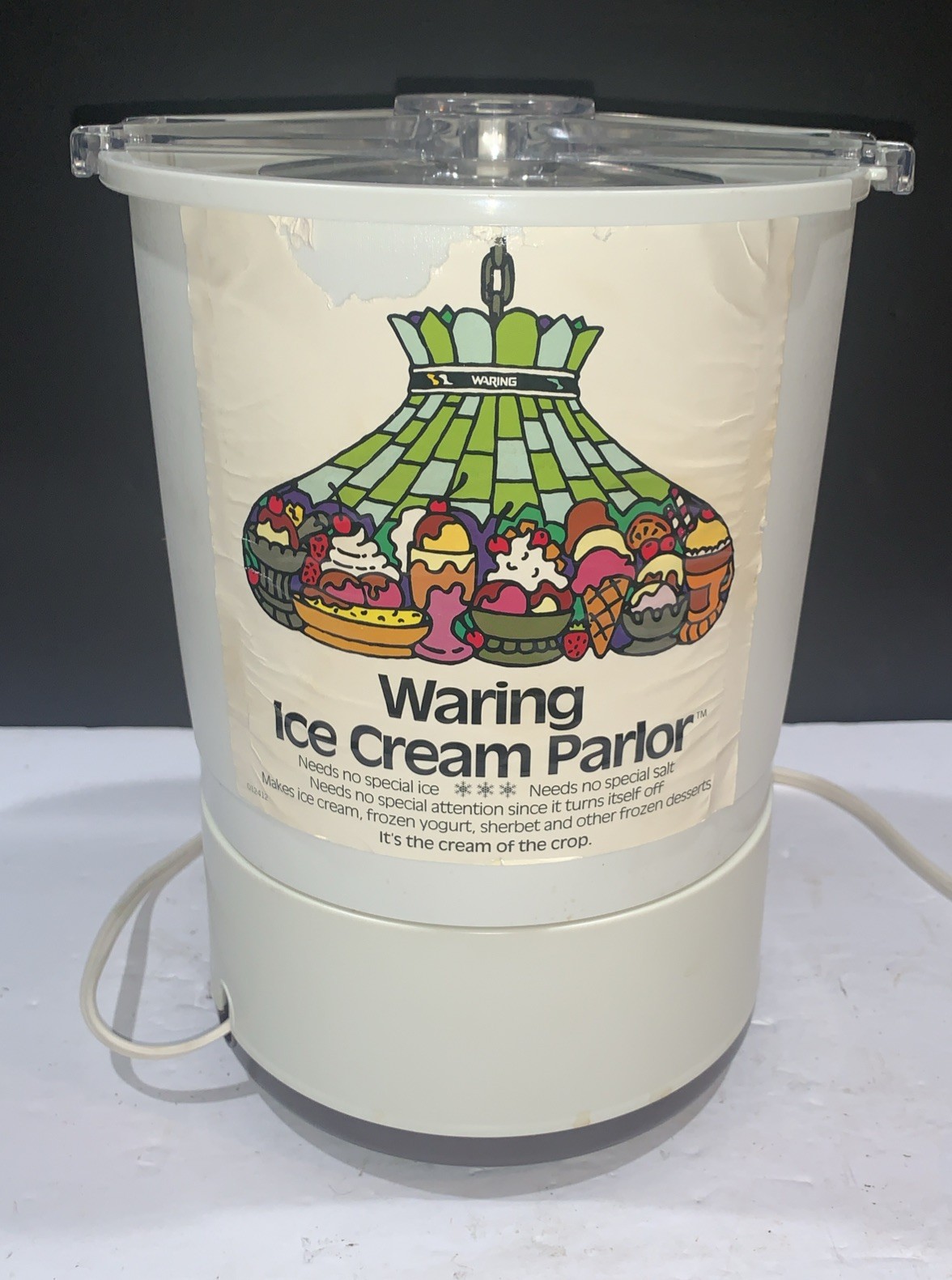 VTG Waring Ice Cream Parlor Maker Machine CF520-1 Original Box and Manual