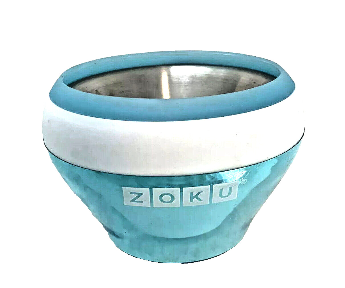 ZOKU FREEZER ICE CREAM BOWL, AQUA TURQUOISE freezing sorbet