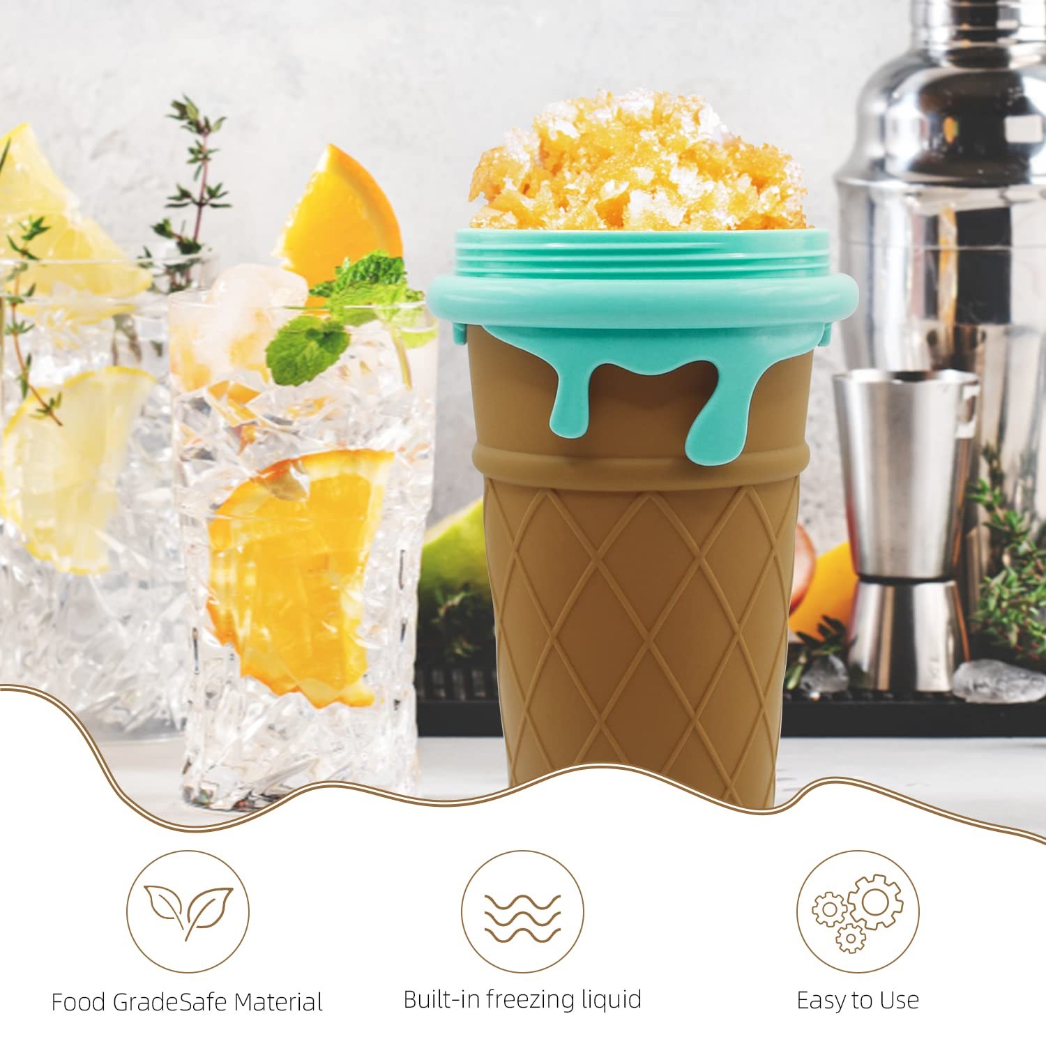 Slushy Cup 500ML Frozen Magic Maker Cooling Cup Freeze Mug Milkshake Smoothie…