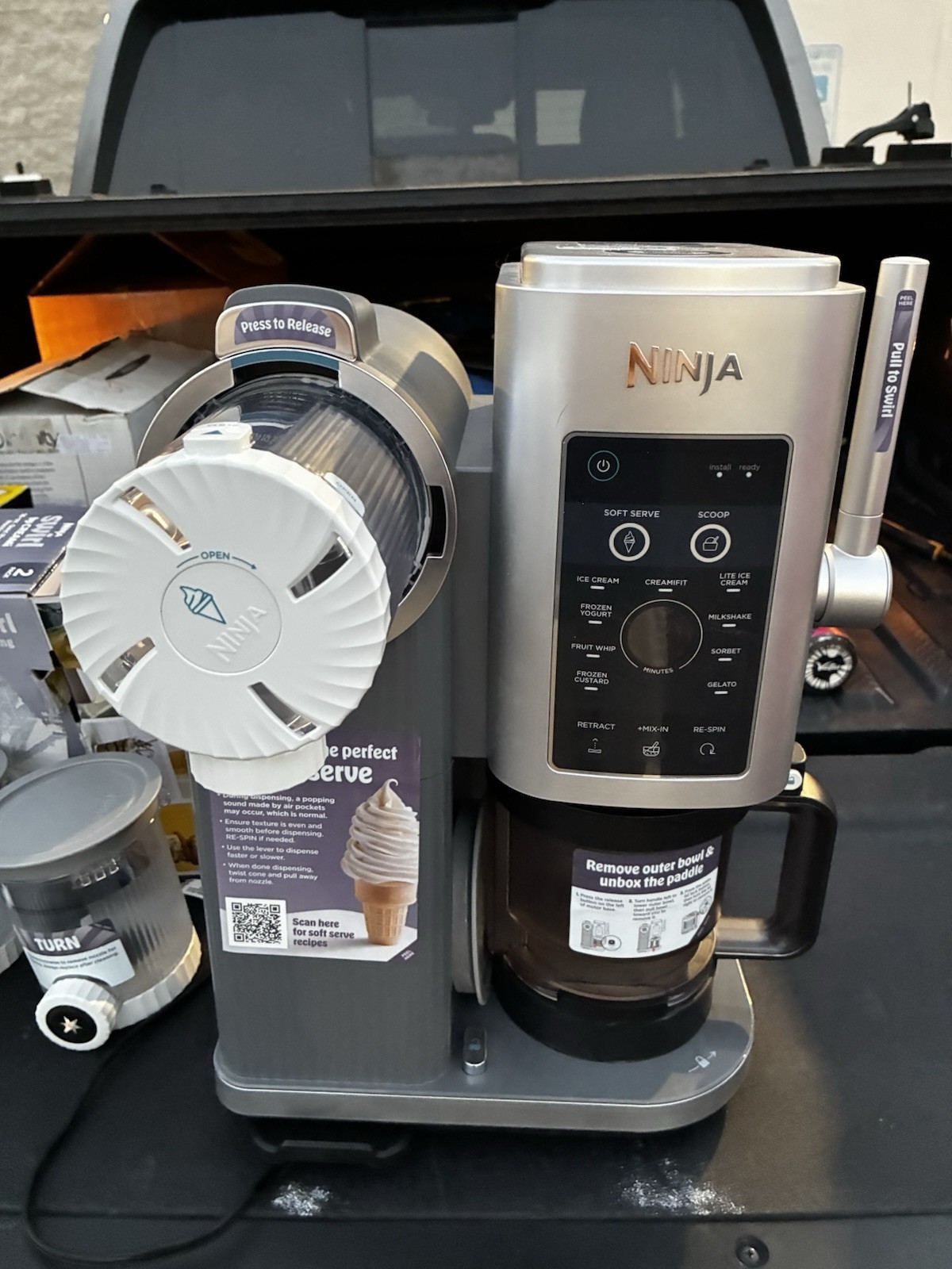 Ninja CREAMi Swirl 13-in-1 Soft Serve Ice Cream Machine – NC701