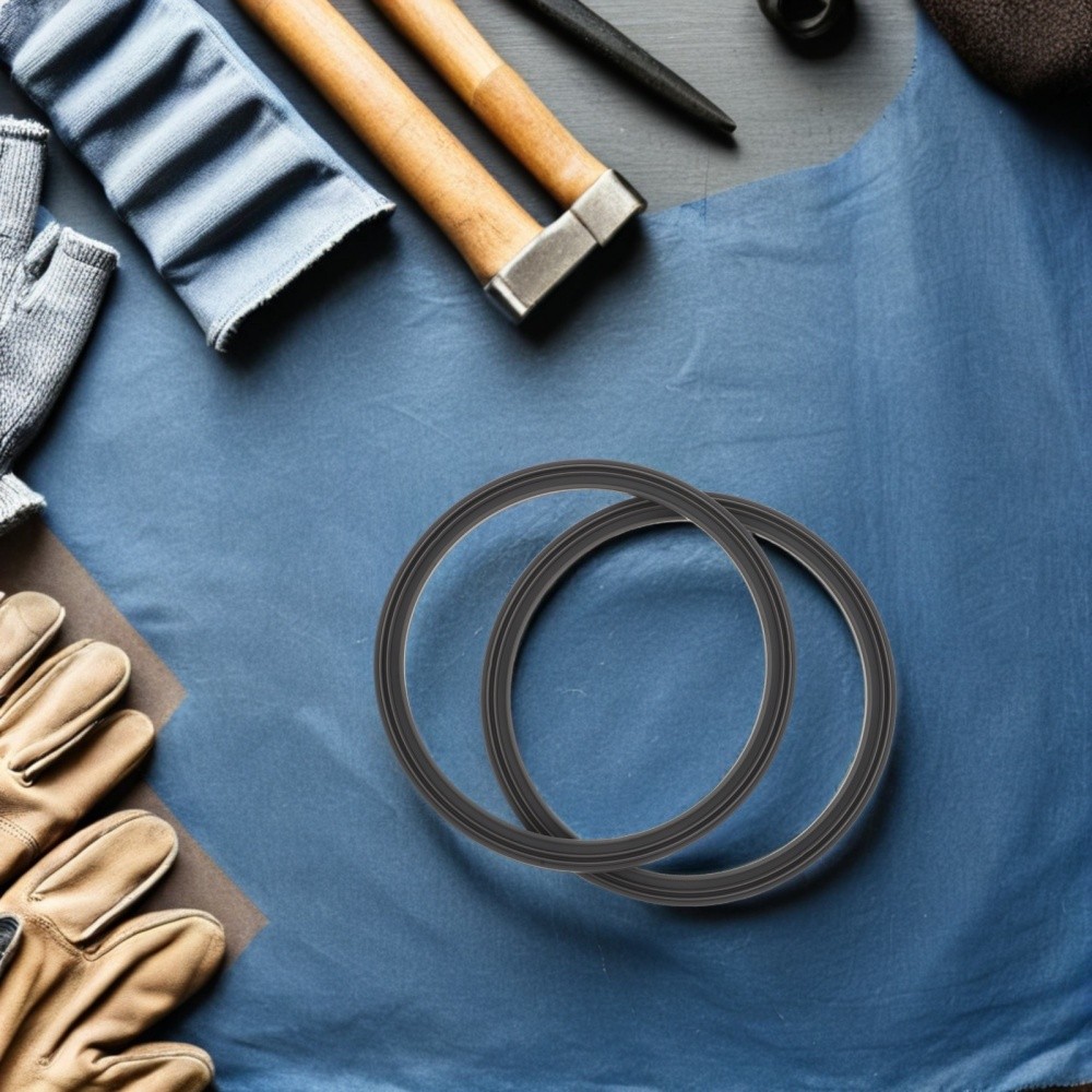 2Pcs Replacement Silicone Gasket Seal for Ice Cream Maker Leakproof Dark Grey
