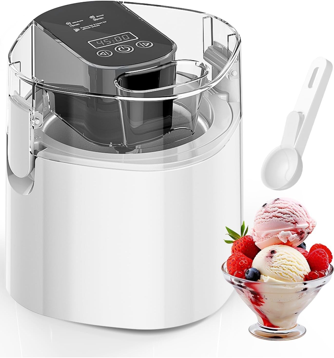 1.52-Quart Ice Cream Maker – Ultra-Quiet & Easy to Use for Custom Treats