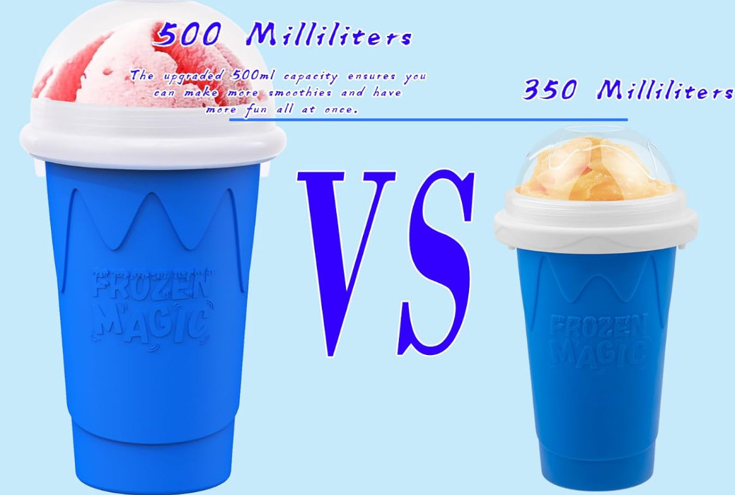 500ML Slushie Maker Cup – DIY Magic Slushy Maker Squeeze Cups, Portable Smoothie