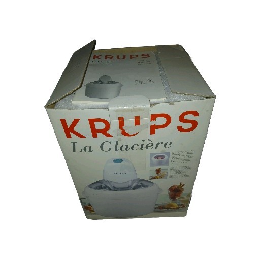 Krups La Glaciere Ice Cream & Sorbet Maker Model 358 White- New Open Box