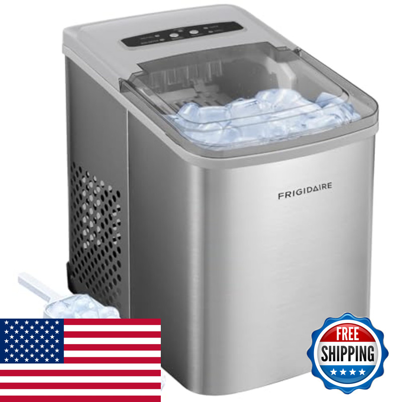 Frigidaire 26 Lbs Per Day Portable Compact Maker Ice Making Machine Stainless
