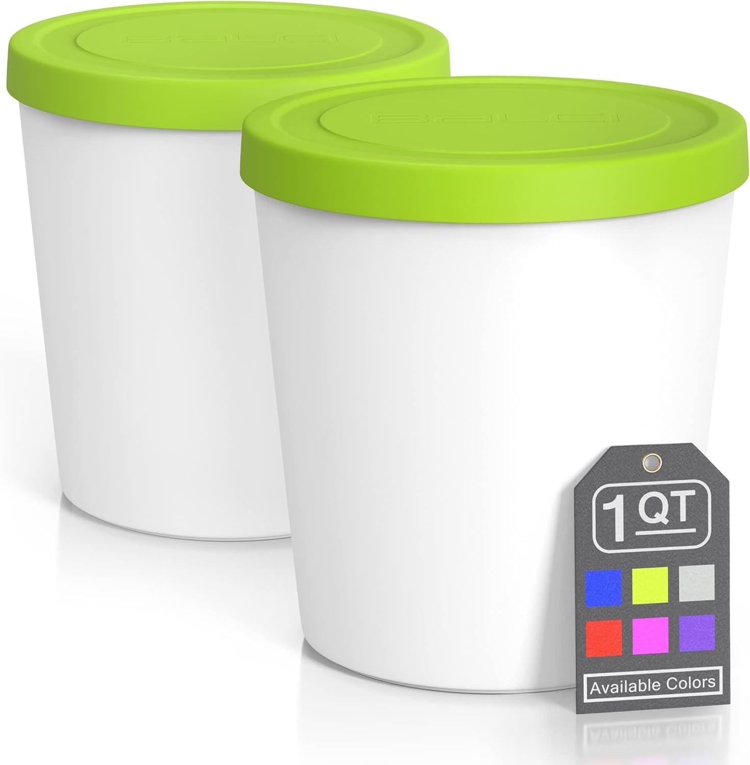 Leak-Resistant 2-Pack Ice Cream Tubs – Each 1 Quart, Perfect for Freezer Storage