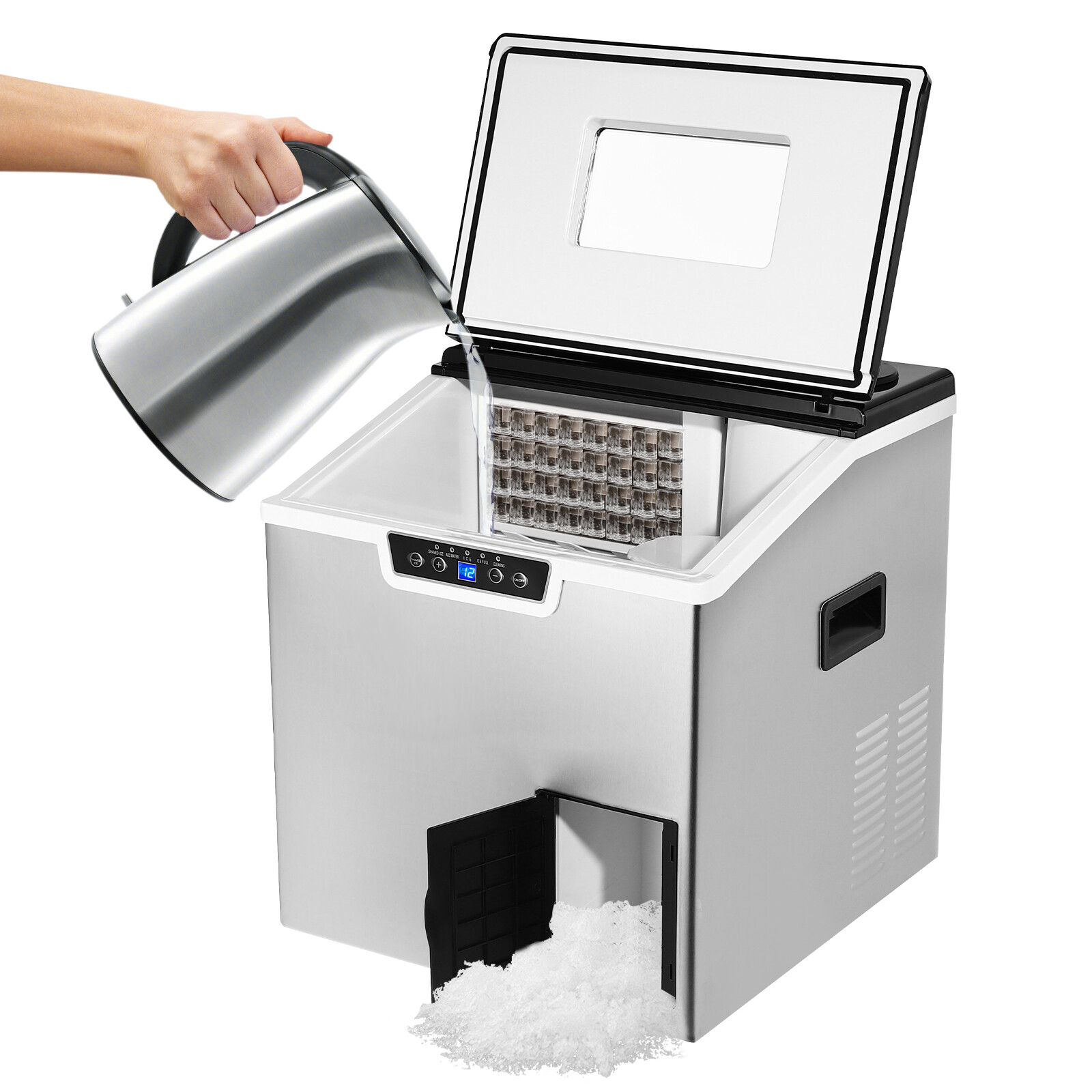 66-88lbslbs/24h Ice Maker Machine Stainless Steel Undercounter Ice Machine NEW