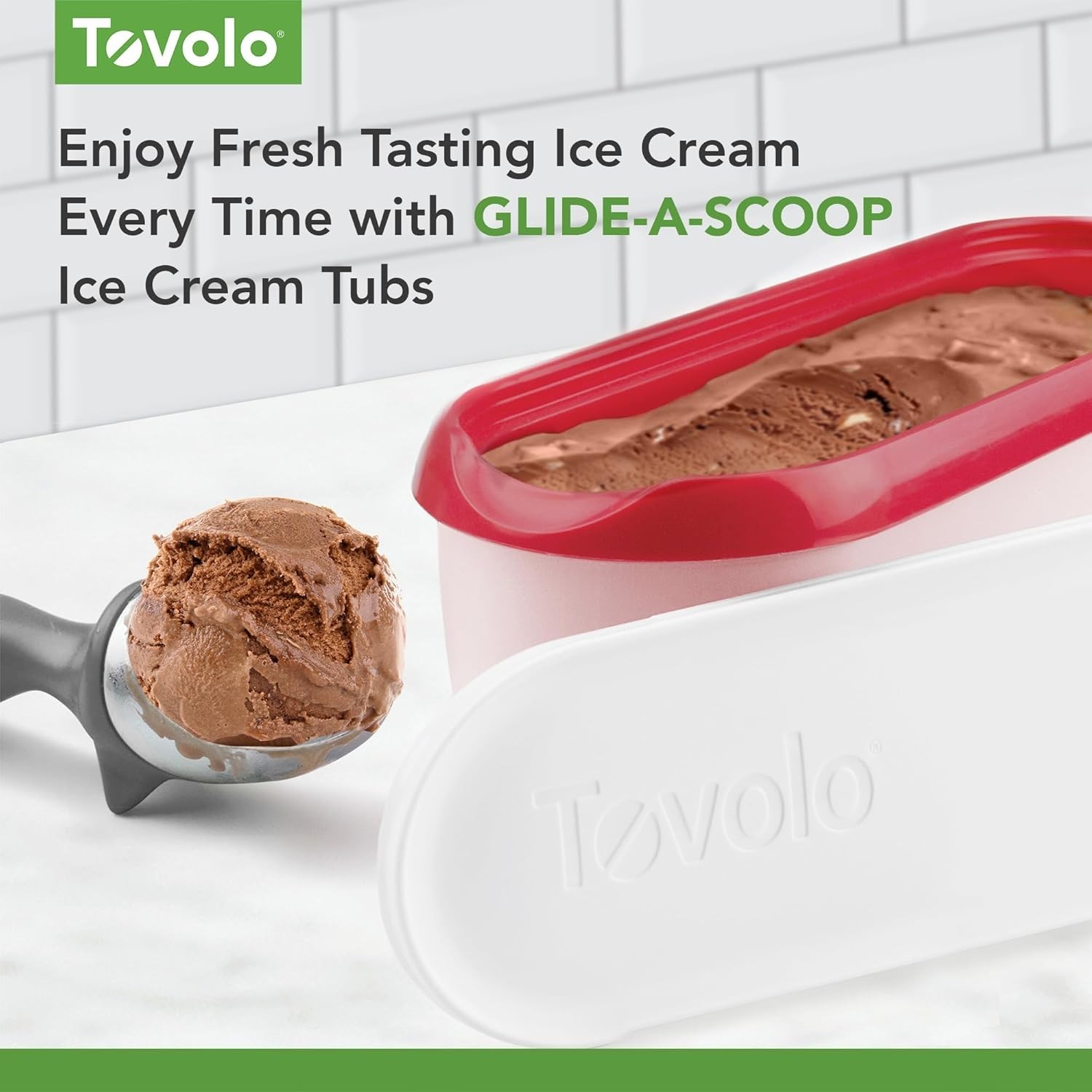 Tovolo Glide-A-Scoop 1.5 Qt Ice Cream Container Tub BPA Free Freezer Safe