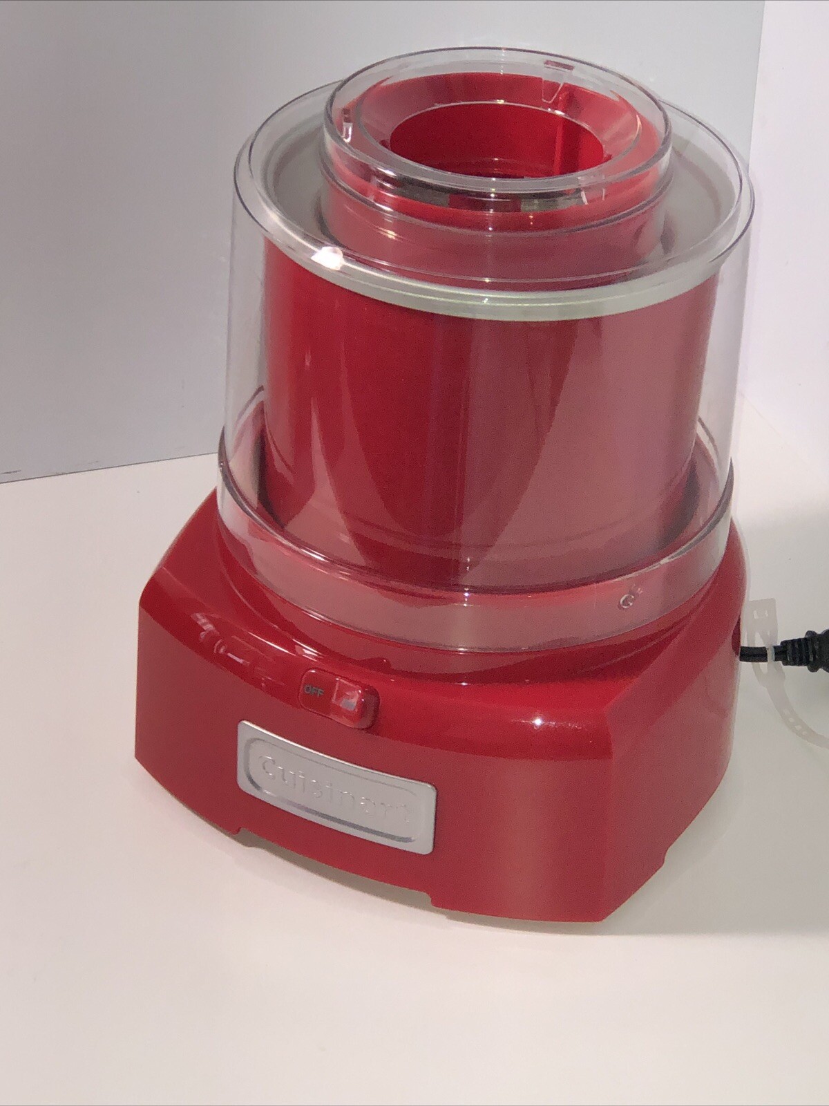 Red Cuisinart ICE-21 Frozen Yogurt-Ice Cream and Sorbet Maker–used a few times