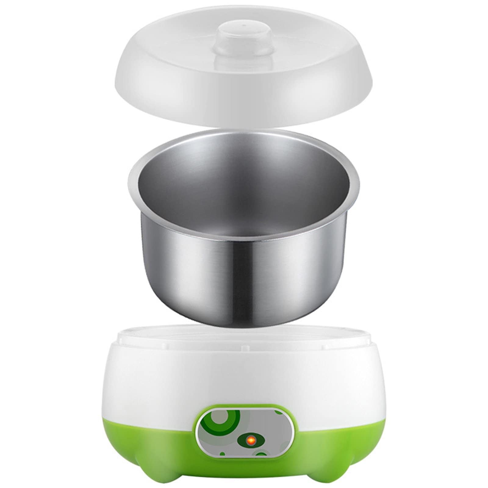 Electric Yogurt Maker, 1L Maker 17.5*11cm /6.74*4.33in, White, Green