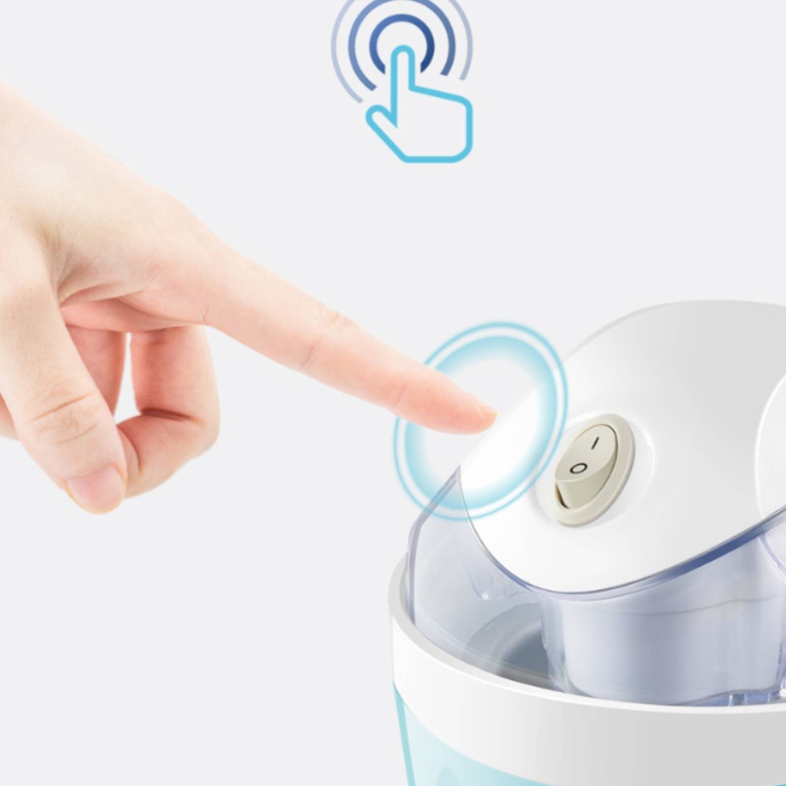 Ice Cream Maker Mini Ice Cream Machine One-Button for Home