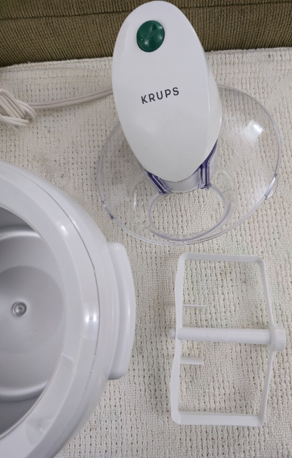 Krups La Glaciere Ice Cream Sorbet Maker Model 358 White Tested Works Video!