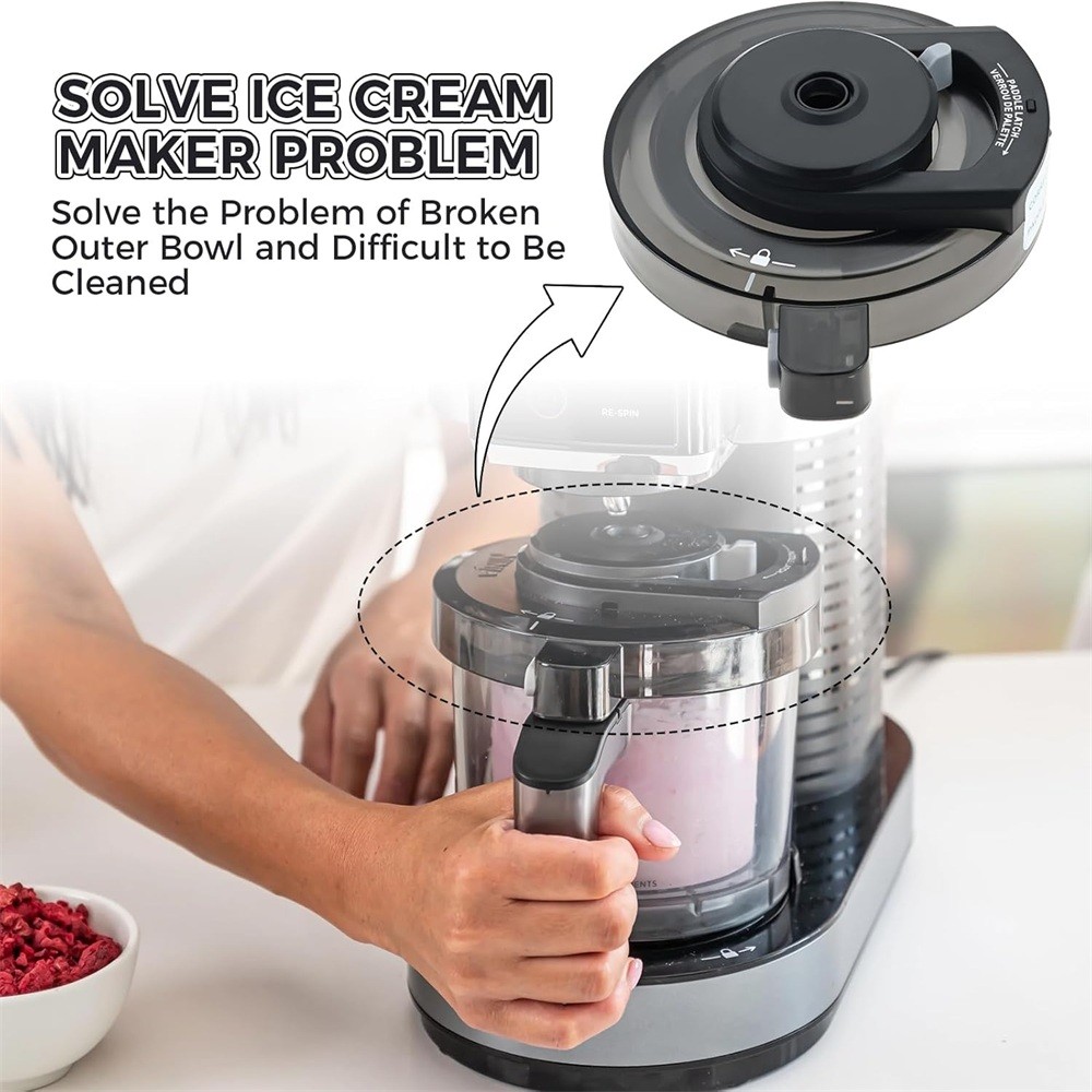 NC301 Outer Bowl Lid Compatible with Ninja Ice Cream Maker NC301 CN301CO CN305A