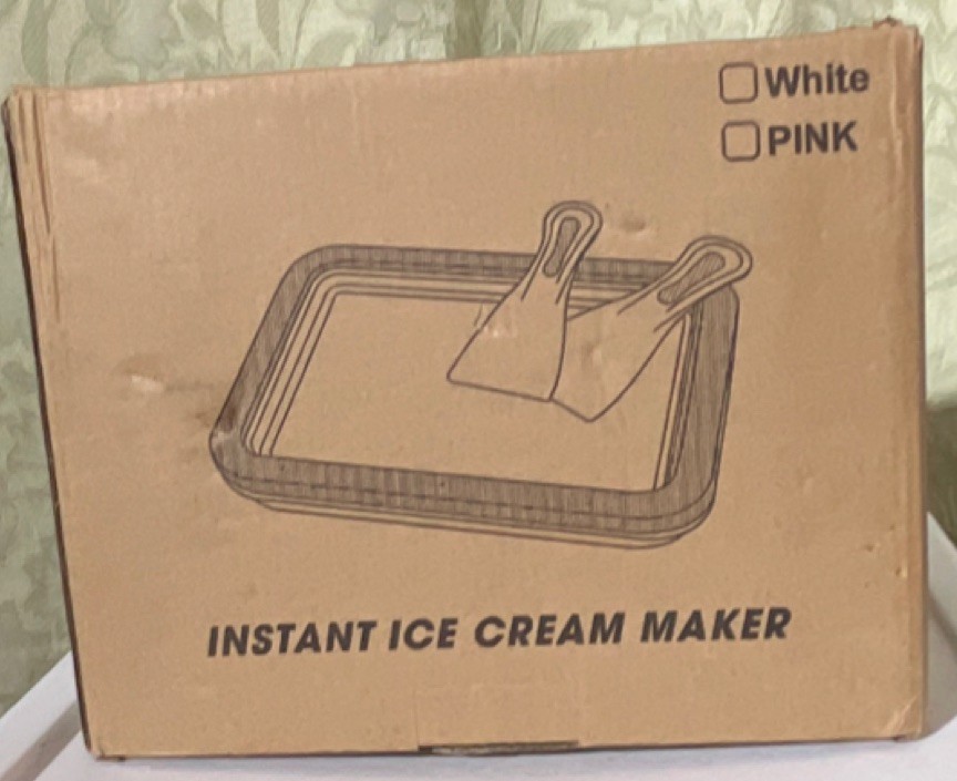 Instant Ice Cream Maker X004XUX01Z Pink Manual Freezer Bowl Pan Paddles