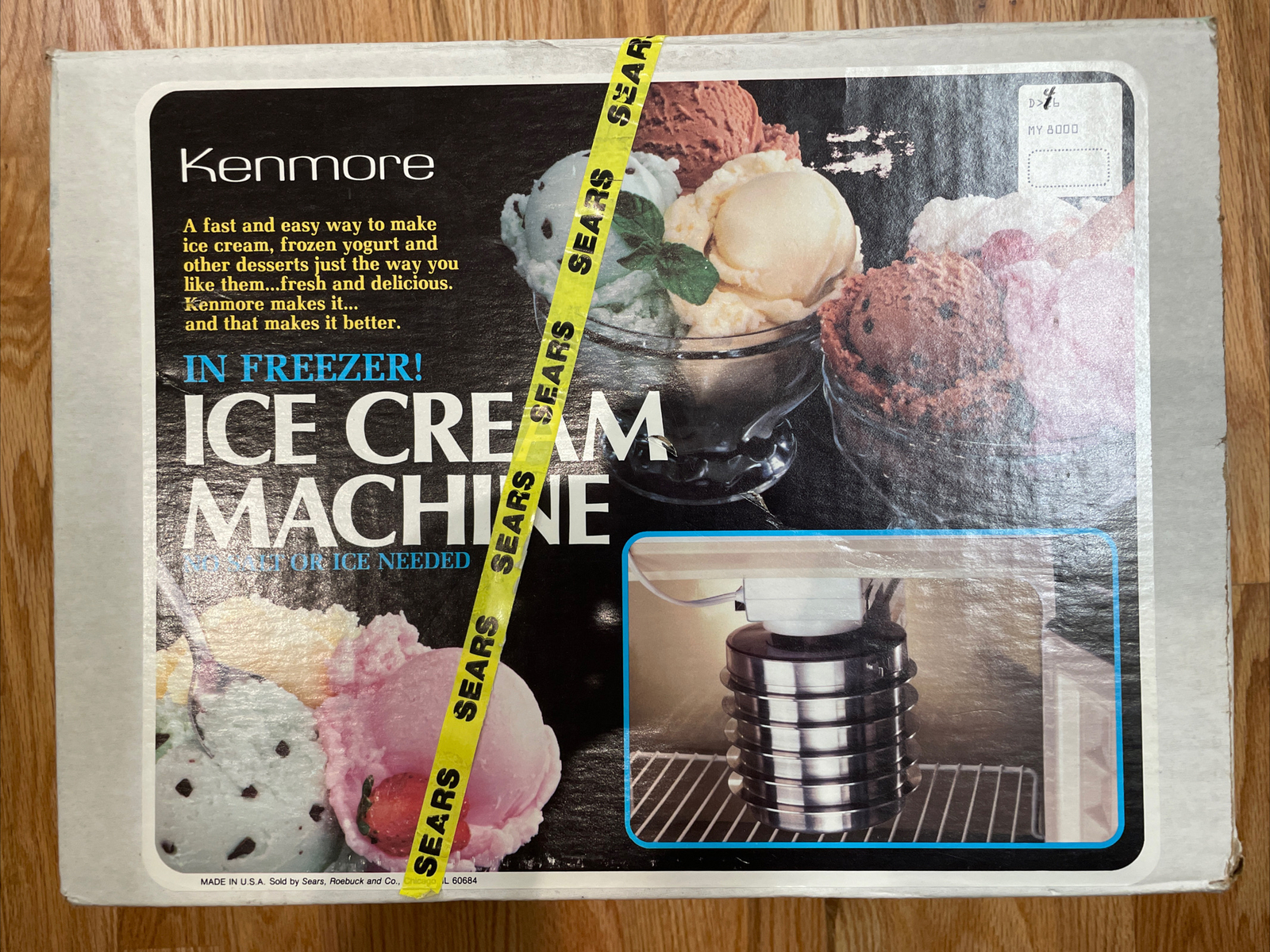 Vintage Kenmore Sears In Freezer Ice Cream Machine USA New vintage