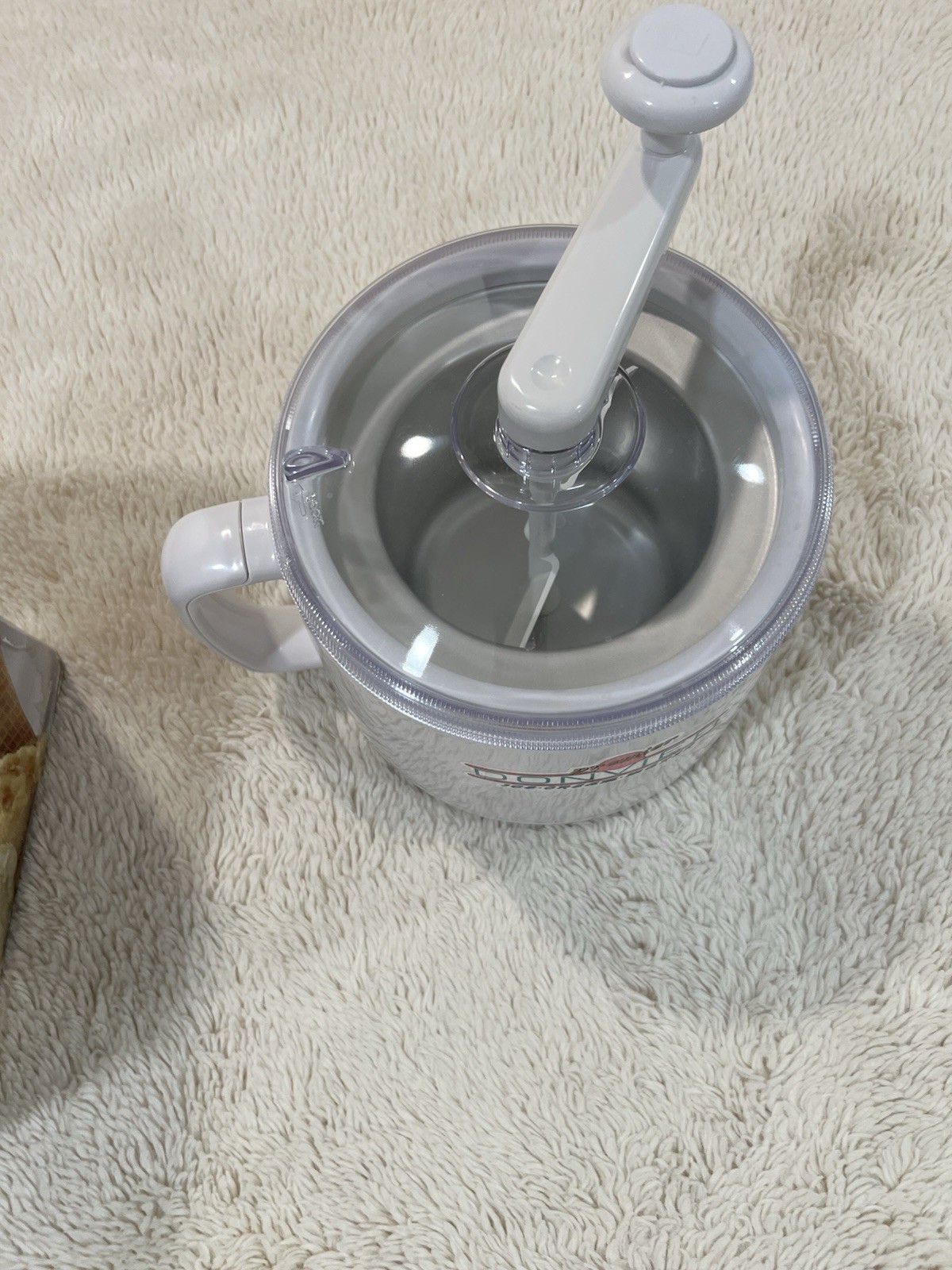 VTG Donvier Premier Ice Cream Maker 1 Quart White Manual Hand Crank Japan NOS