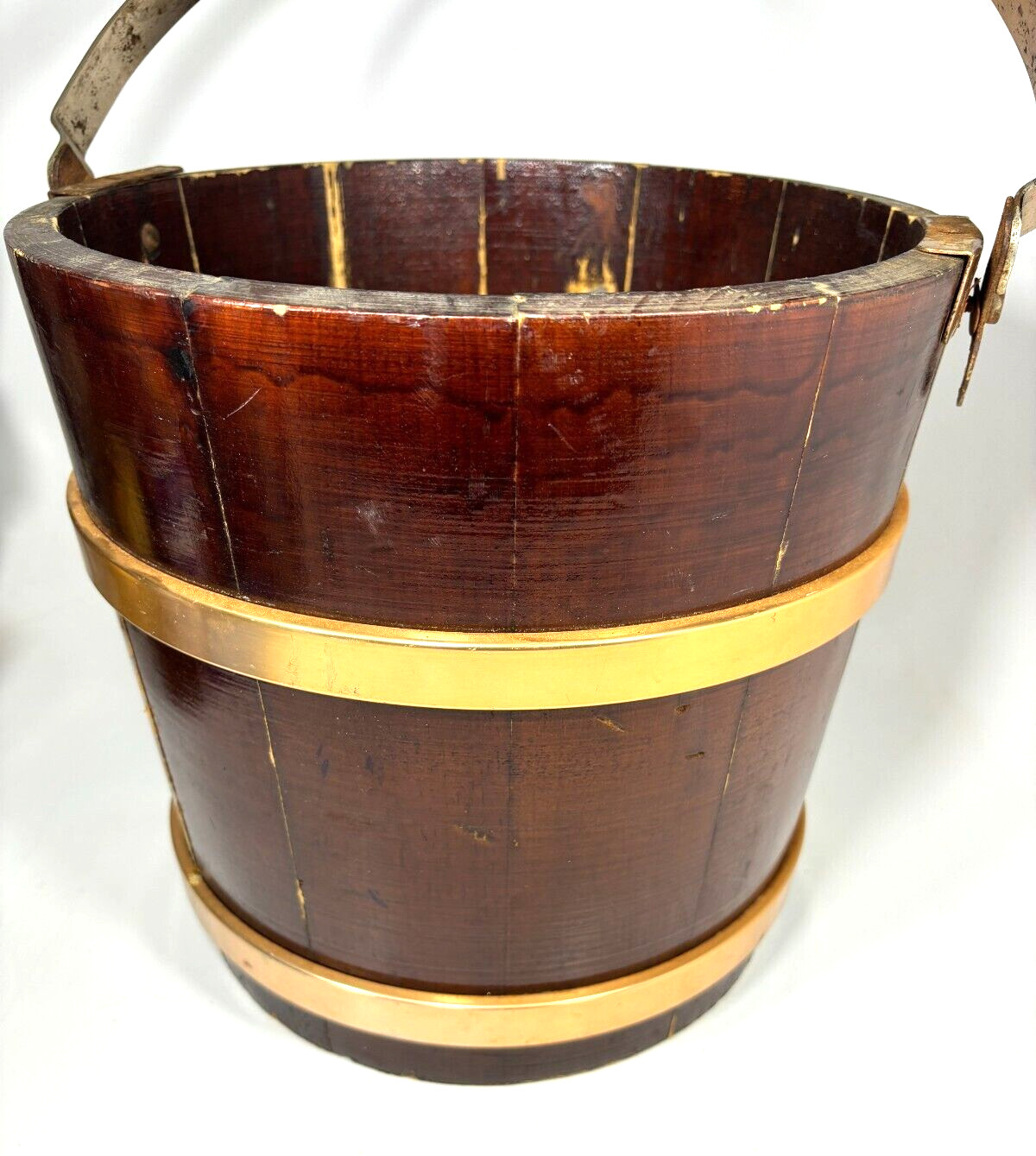 Proctor Silex Electric Ice Cream Maker Model #2267 Vintage Wood & Copper BUCKET