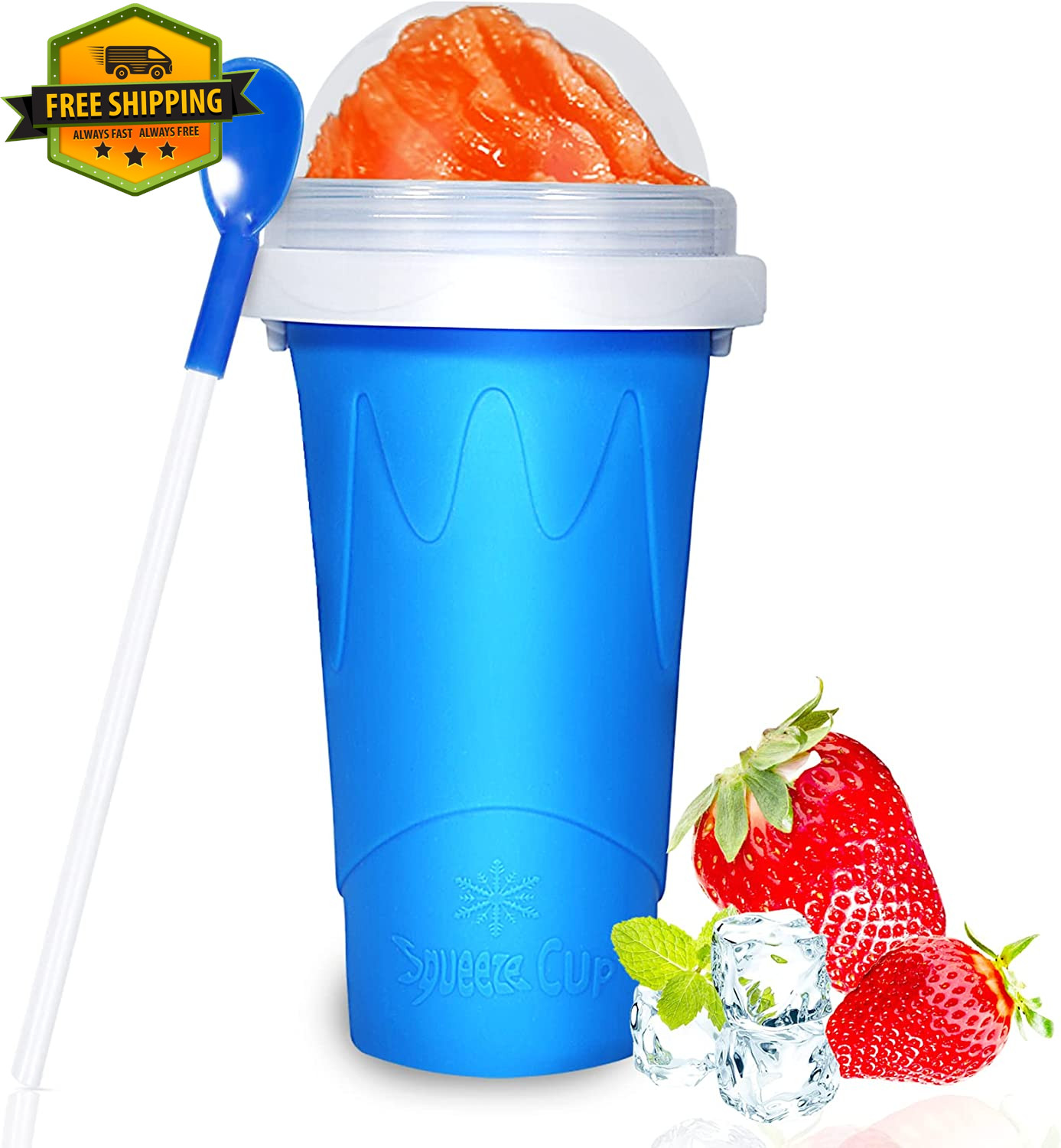 TikTok Slushy Cup Frozen Magic Squeeze Ice Maker DIY Cup
