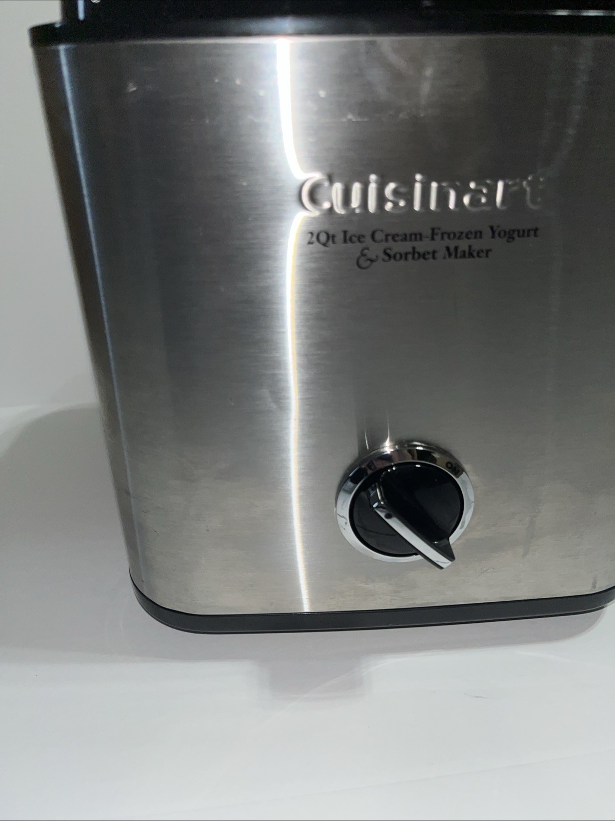 Cuisinart 2 QT Ice Cream Sorbet Maker Stainless CIM-60 – BASE MOTOR ONLY -Tested