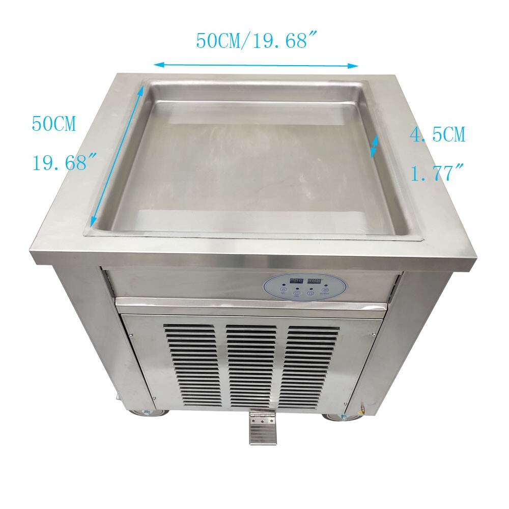 1 PC Ice Cream Maker Fried Ice Cream Machine Single Pot Pedal Defroster Frozen