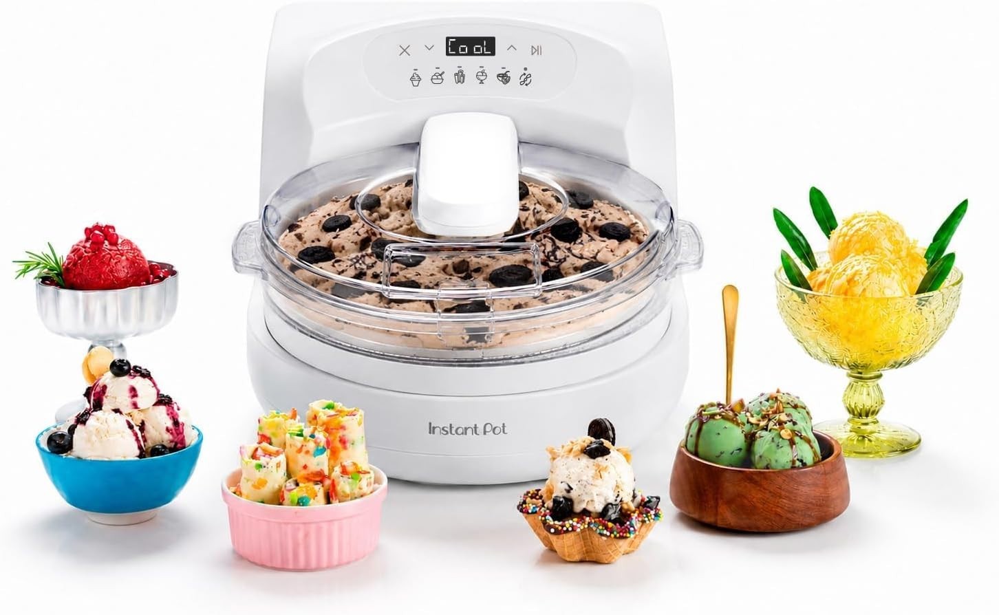 Instant Pot InstantChill Ice Cream Maker with Built‑In Compressor, No Pre‑Freez