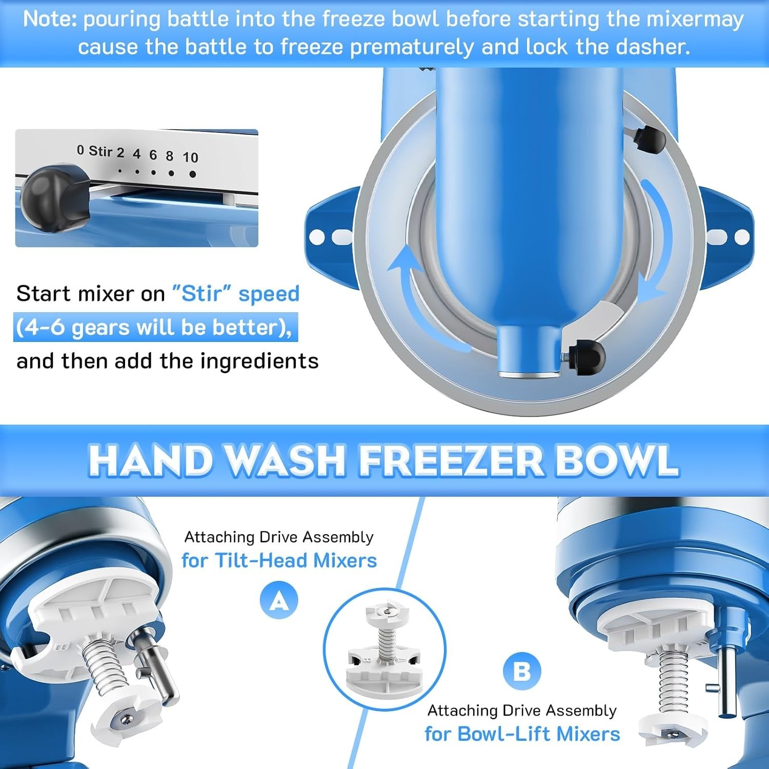 NEW Kitchen Aid Ice Cream Bowl Attachment Set for Delicious Homemade Ice Cream