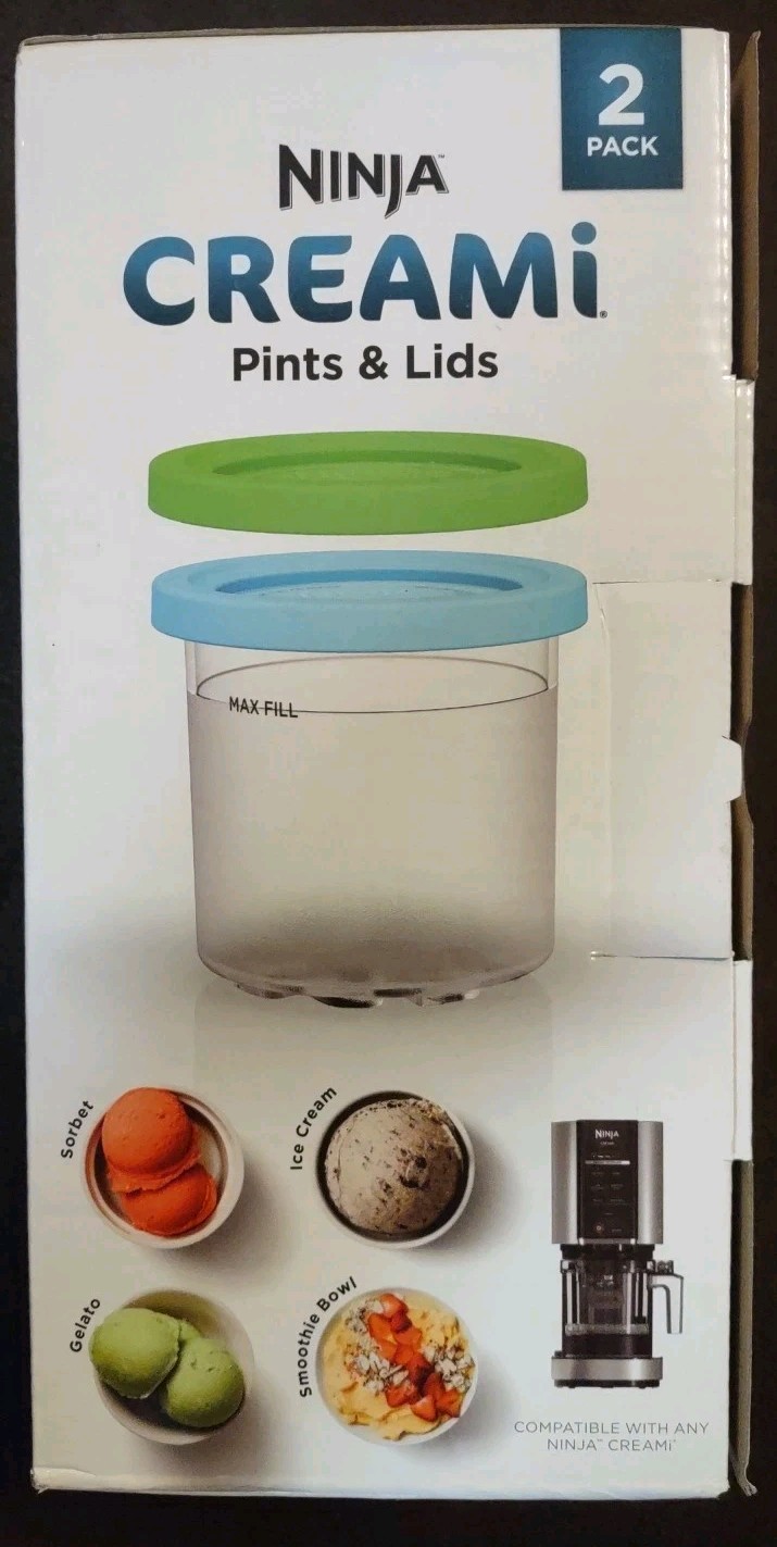 Ninja Creami Pints and Lids- 2 Pack Ninja Creami Containers New In Box