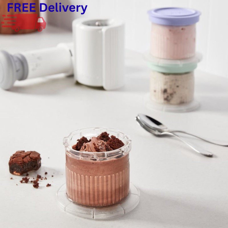 Fast Freeze Ice Cream Maker Frozen Treat Machine Slushy Sorbet 4 Cups 1/2 Pint