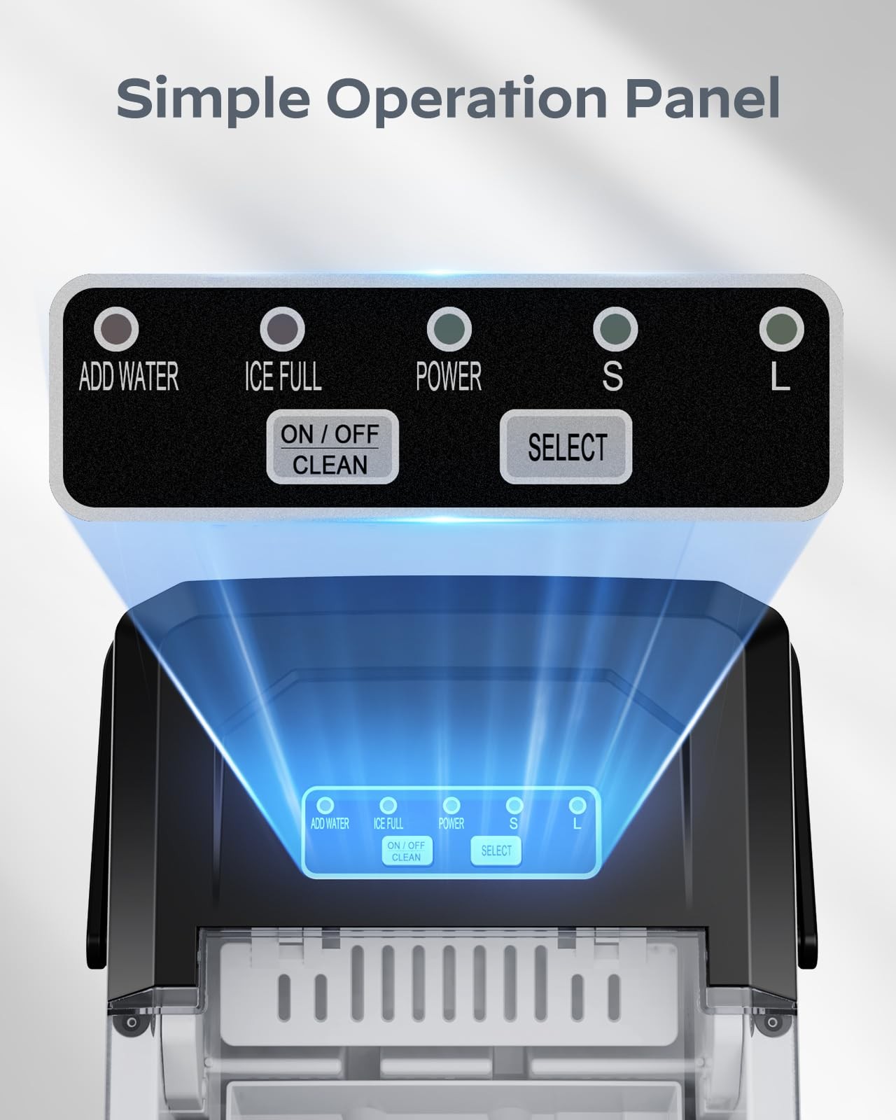 Silonn Ice Maker Countertop Portable Ice Machine Carry Handle Self-Cleaning Ice
