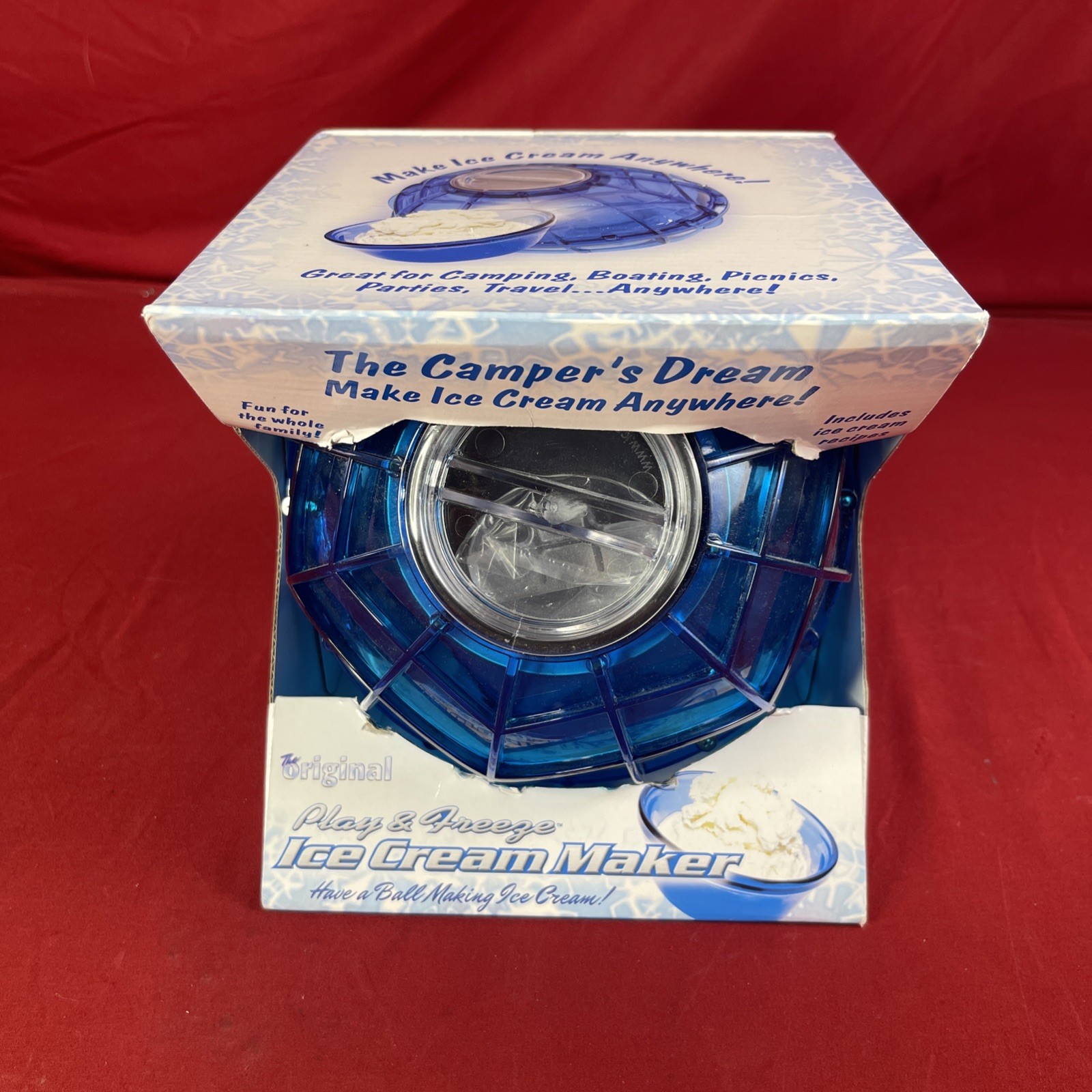 Play & Freeze Original Ice Cream Ball, Make Ice Cream Anywhere Blue – NEW!