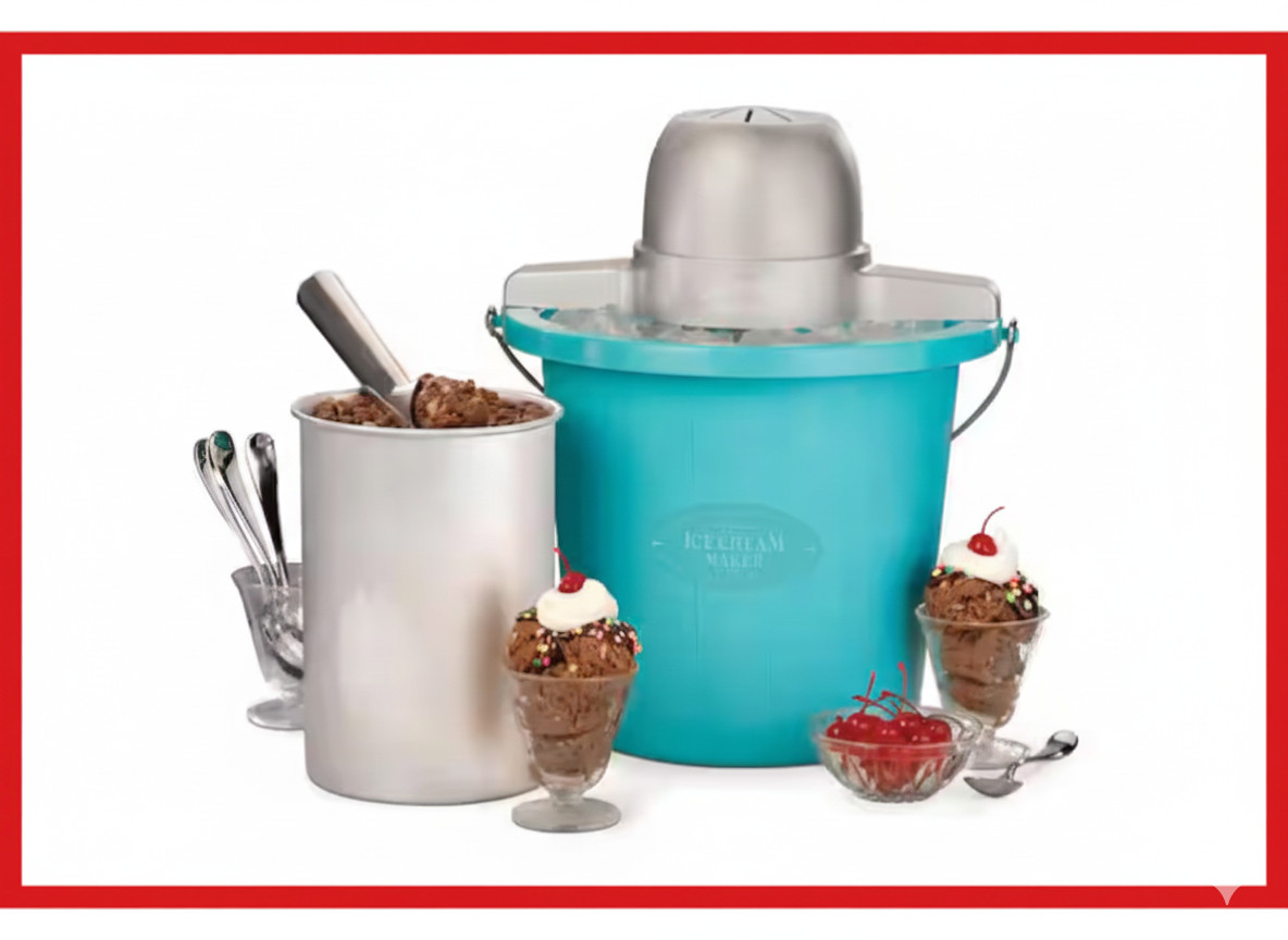 4 Qt. Electric Ice Cream Maker with Easy-Carry Handle
