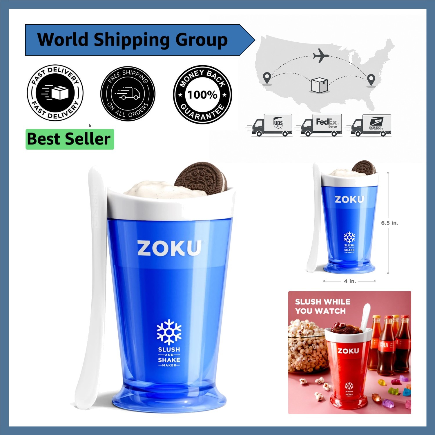 Manual Slush & Shake Maker – Create Delicious Frozen Drinks Fast & Conveniently