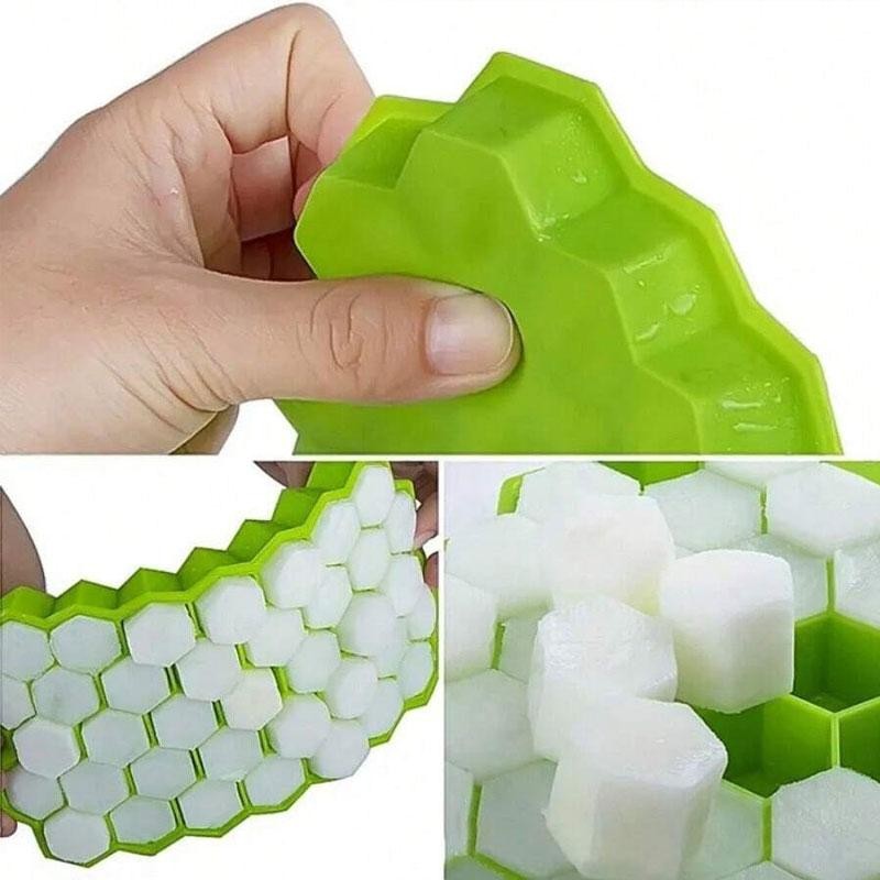 1pcs Honeycomb 37 Lattice Cube Tray Maker Without Lid Diy Ice Mold