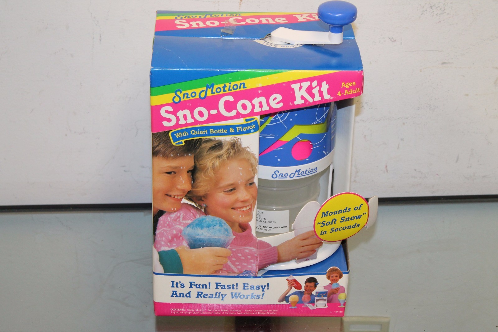 Vintage sno motion sno-cone Machine 1990 ice shaver NIB