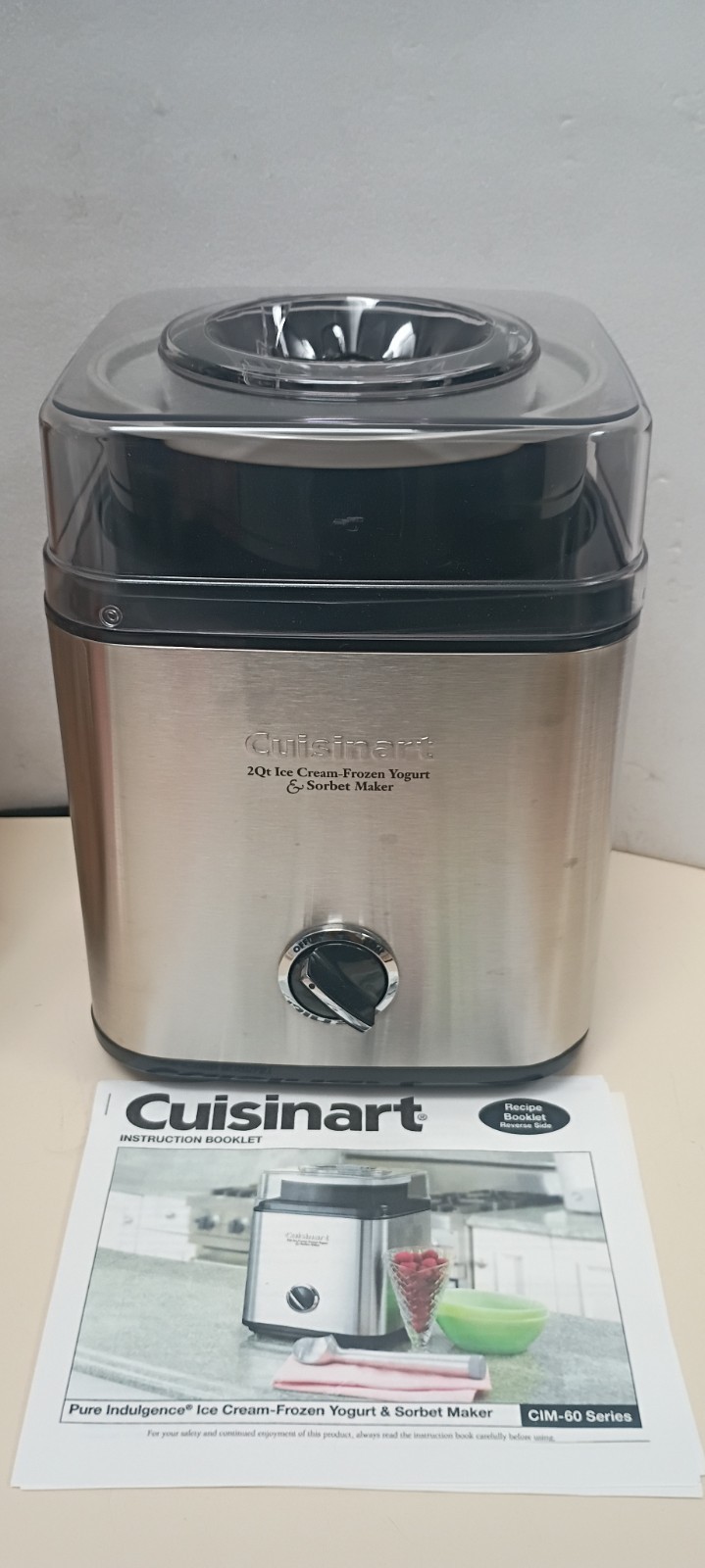 Cuisinart Ice Cream Frozen Yogurt Sorbet Maker CIM-60PCFR 2 Quart