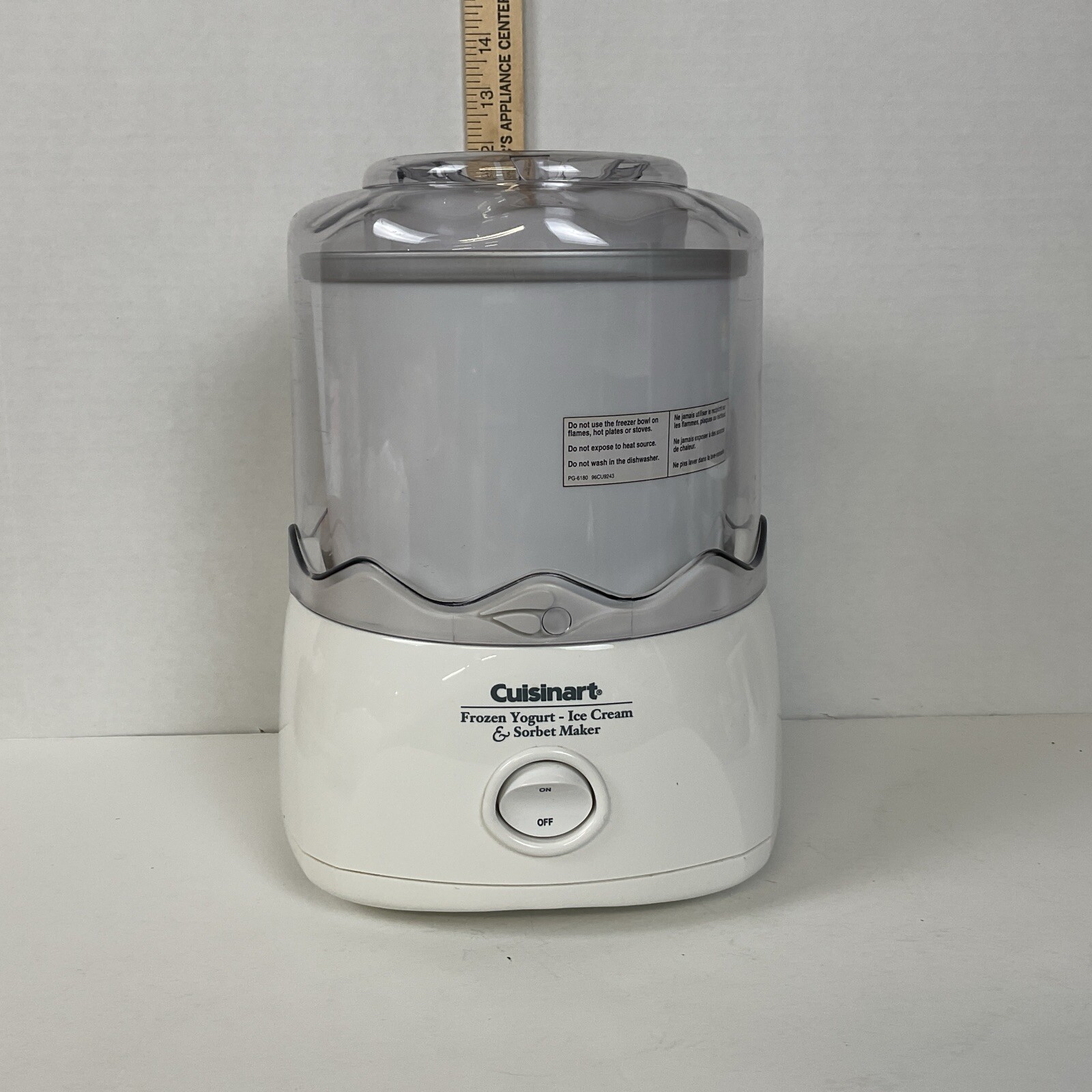 Cuisinart Frozen Yogurt-Ice Cream-Sorbet Maker 1.5 Quarts CIM-20Tested Works