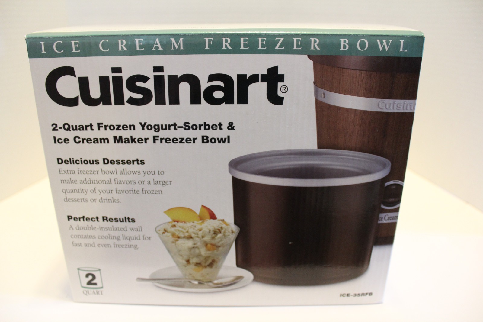New Cuisinart 2 Quart Replacement Freezer Bowl for Ice Cream Maker ICE-35RFB NOS
