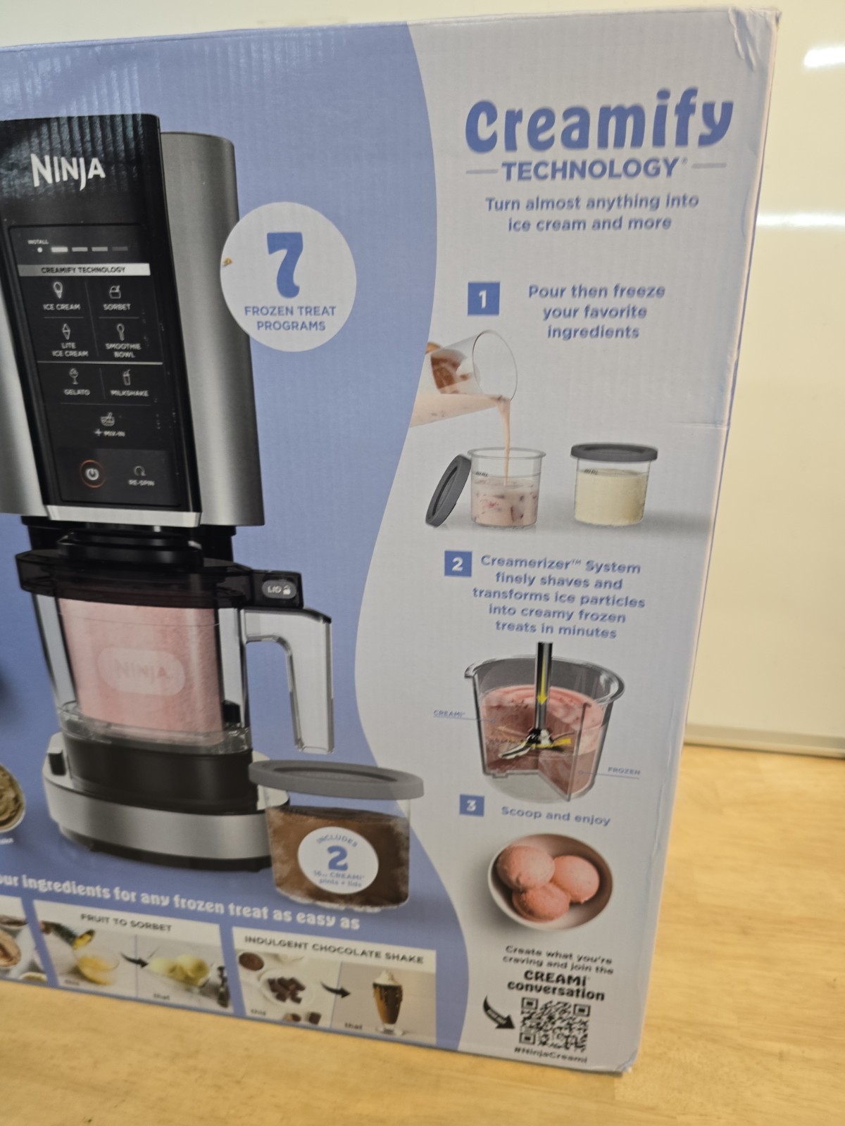 Ninja CREAMi NC301 Ice Cream Maker 7-in-1 Creamify Technology NEW SEALED