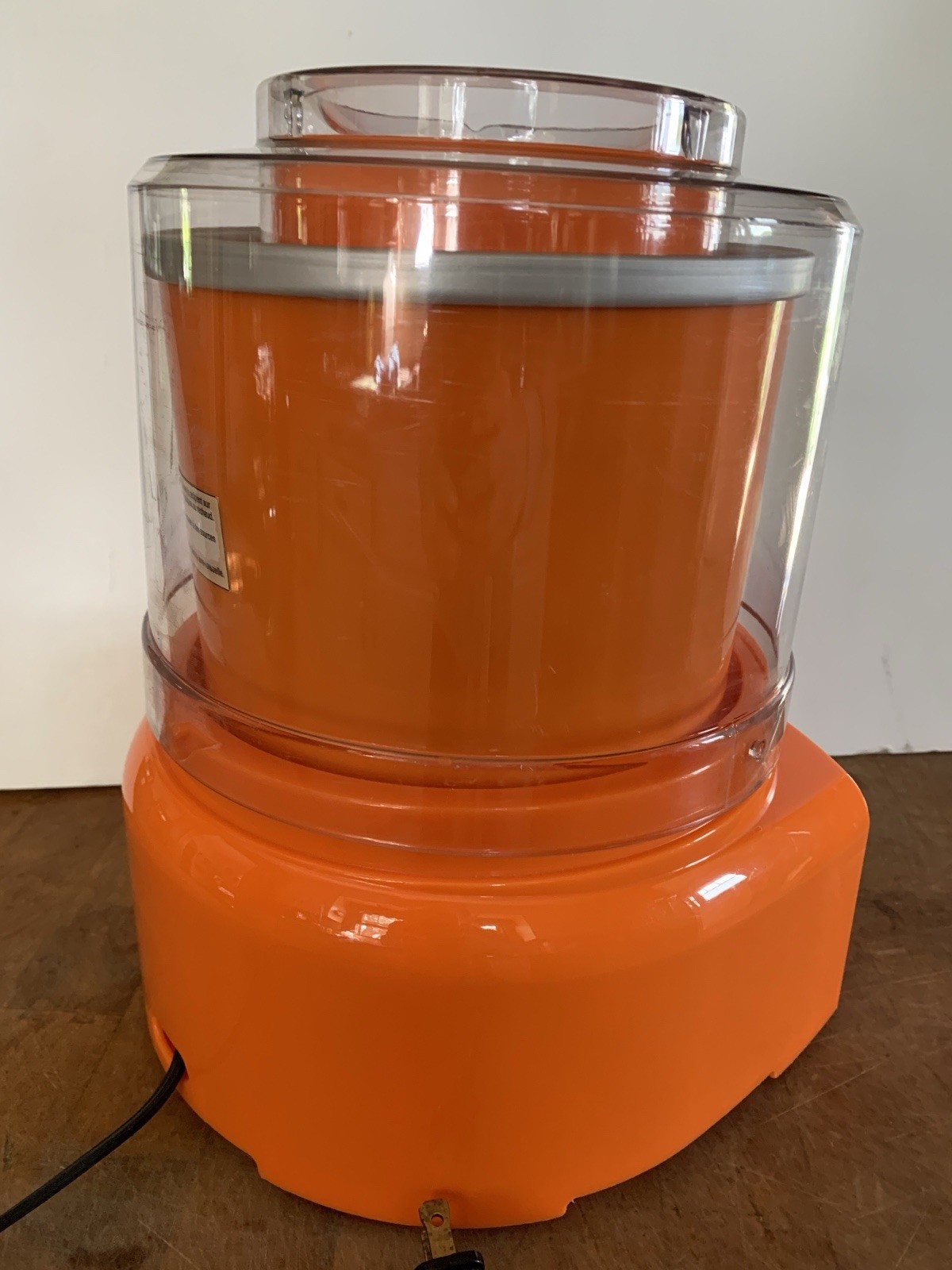 Cuisinart Ice Cream Frozen Yogurt Sorbet Maker Machine 1.5QT Orange Model ICE-21