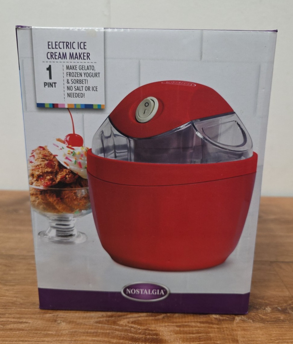 Nostalgia Electric Ice Cream Maker 1 Pint Maker Machine NIB Sealed