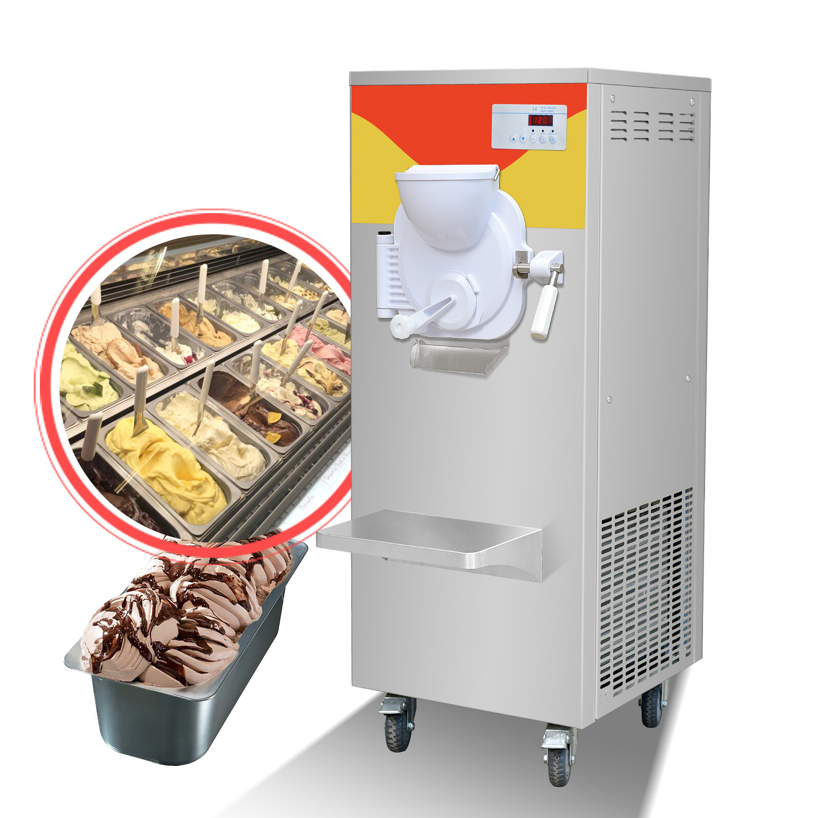 Kolice Italian Gelato Ice Cream Maker Ice Making Fresh Fruits Water Ice Machine