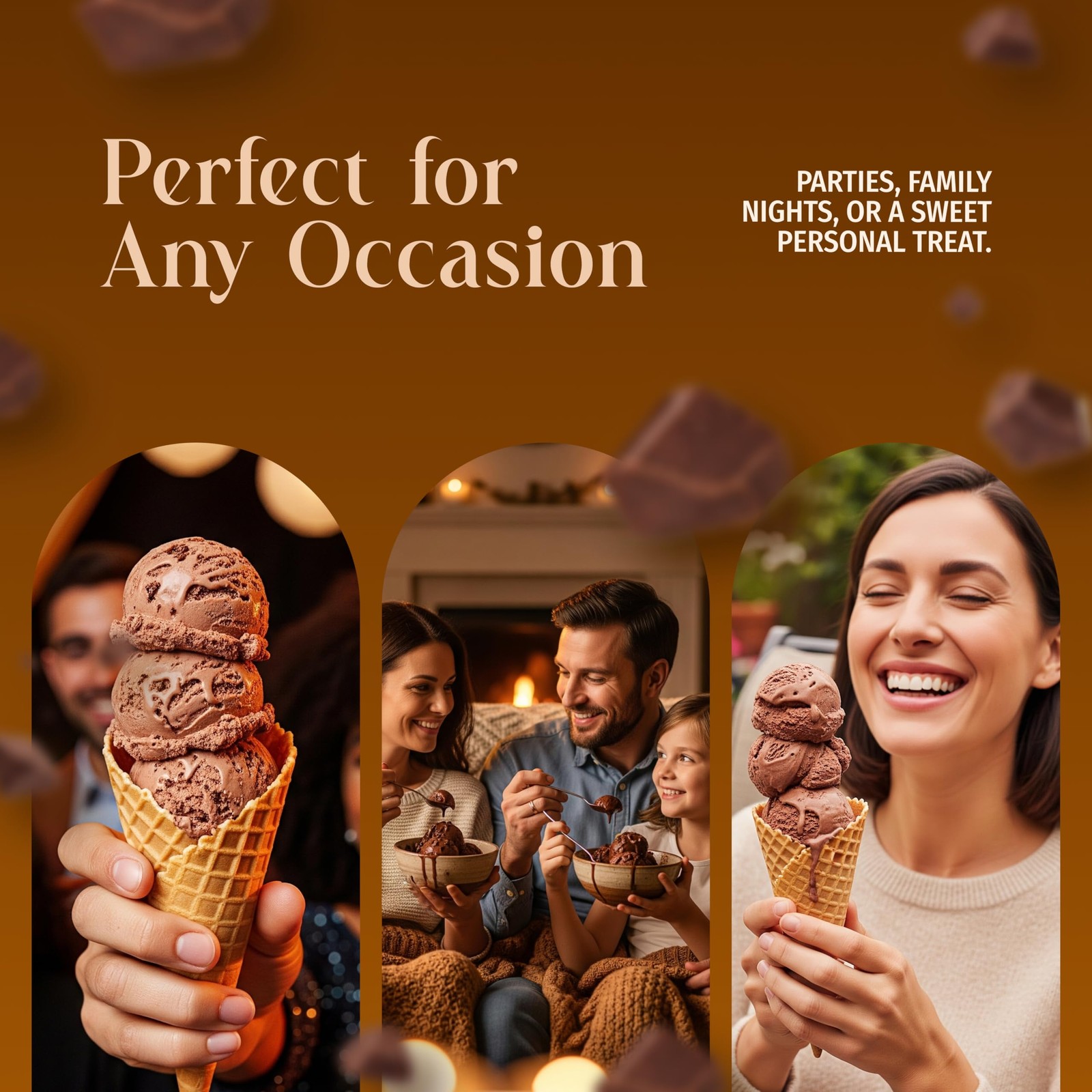 Triple Scoop – Premium Chocolate Ice Cream Mix For Maker. 1 Pack