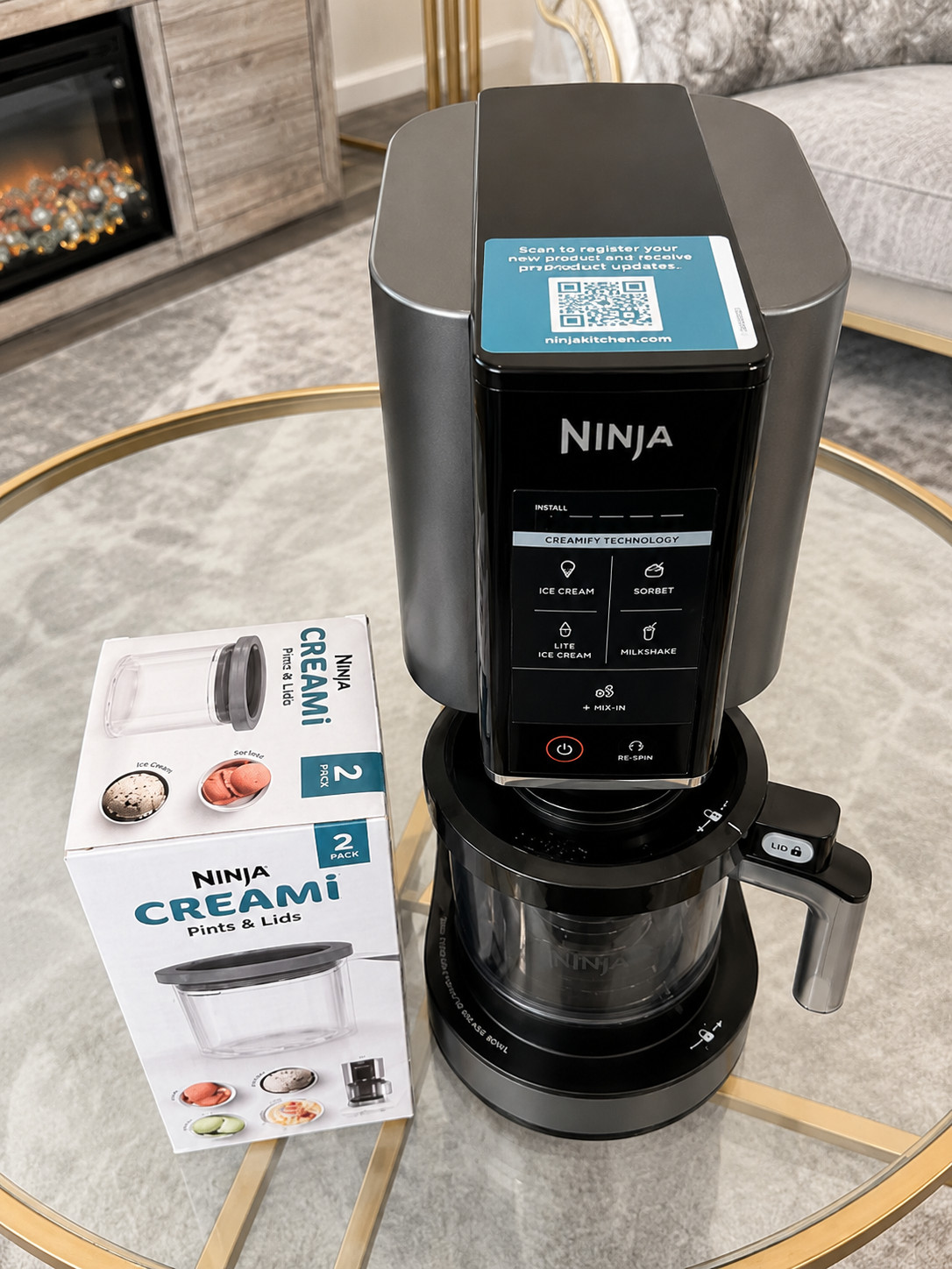 Ninja Creami NC300 Series NC301 30 Ice Cream Maker Machine (Black)
