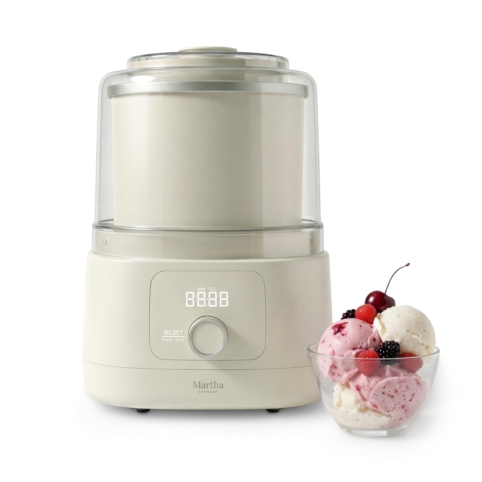 Ice Cream Maker, 2 Quart Double-Insulated Freezer Bowl, Sorbet & Frozen Yogur