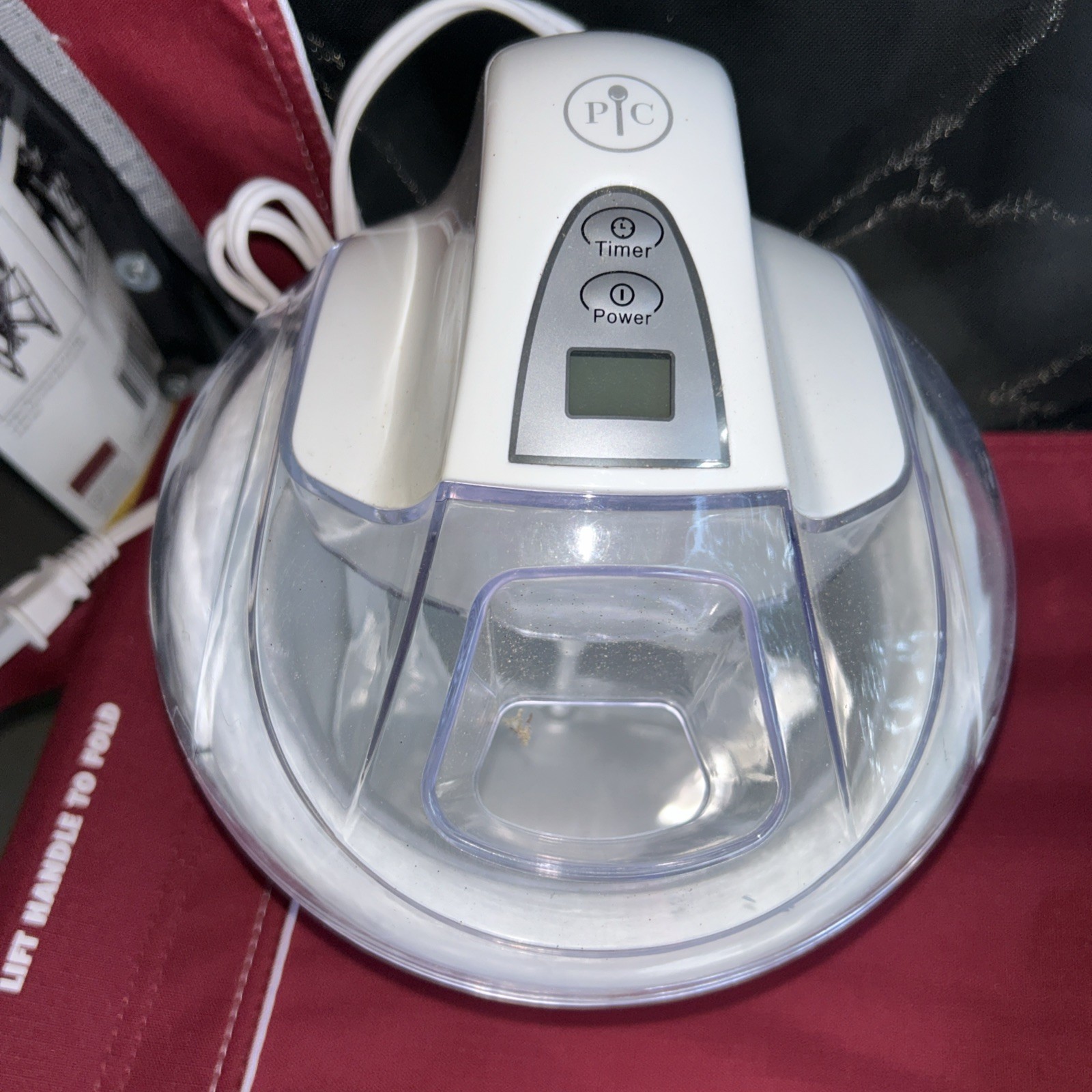 Pampered Chef Electric Ice Cream Maker Compact 1 qt. Model 1534 White