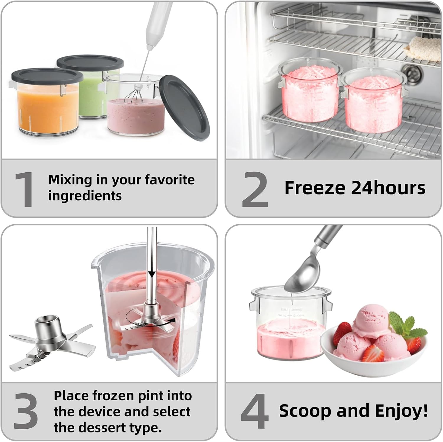 12 In 1 Ice Cream Machine Electric Soft Serve Ice cream maker machine Home