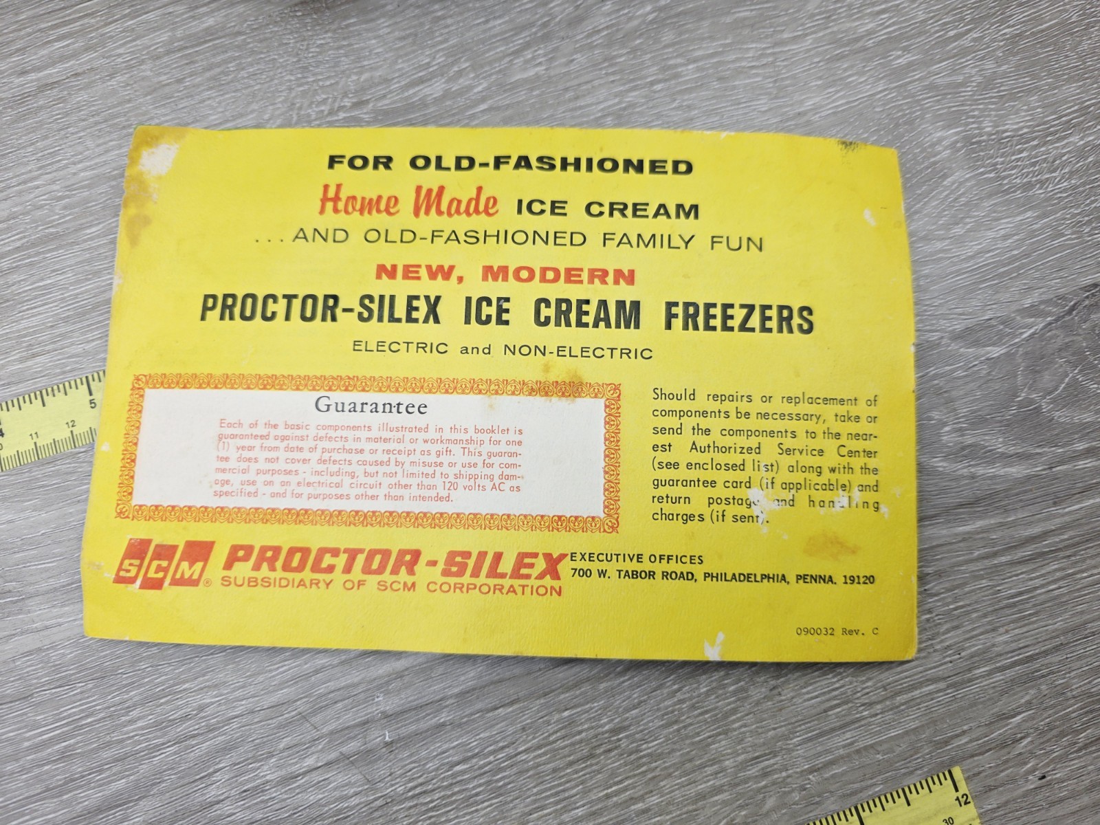 Vintage Proctor Silex 4-Quart Electric Ice Cream Maker Churn Model 88101 1974