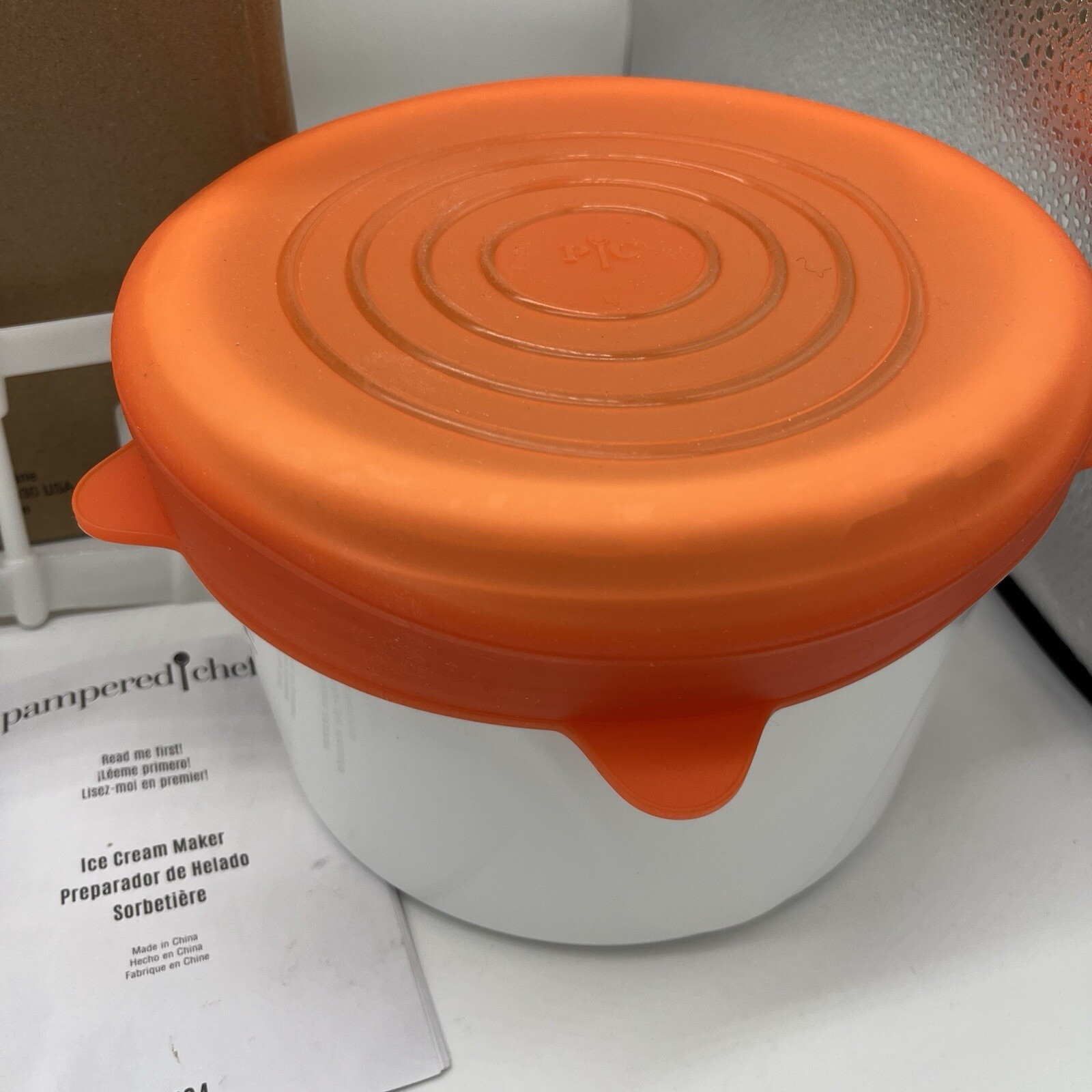 Pampered Chef Electric Ice Cream Maker. Complete Model 1534 Retired Tested EUC
