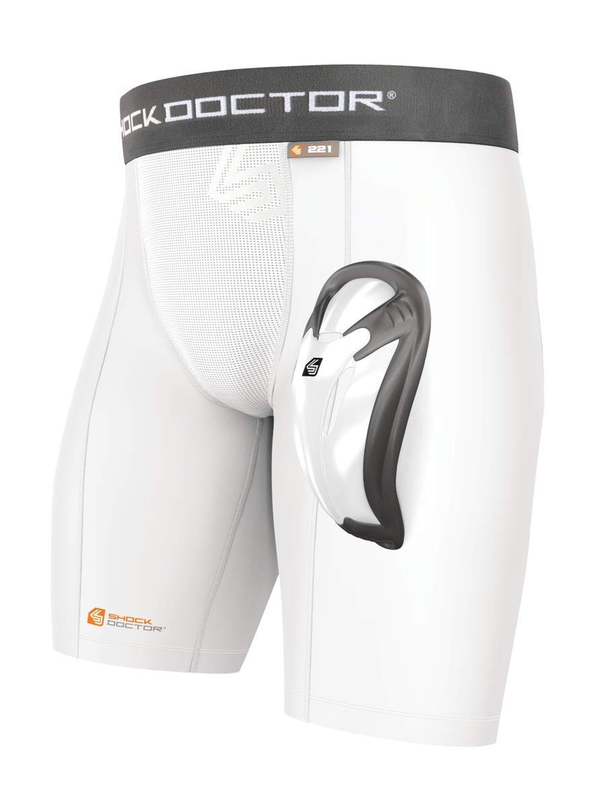 Shock Doctor Men’s Supporter, Compression Shorts W/Athletic Cup, Adult Large