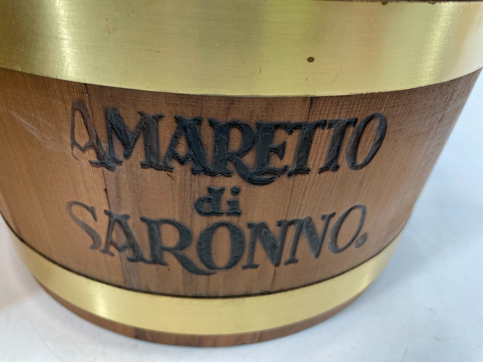Vintage RCW Sterling Amaretto Di Saronno Electric Wood Bucket Ice Cream Freezer